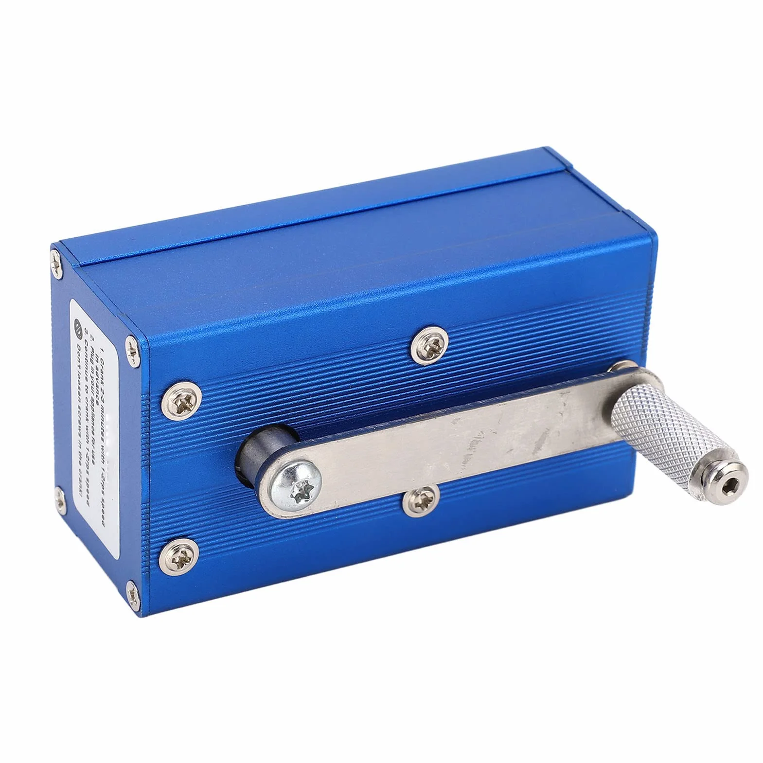 Generator Ręczny Korbowy 3W-4W, Przenośny Power Bank z Światłem COB, Stop Aluminium