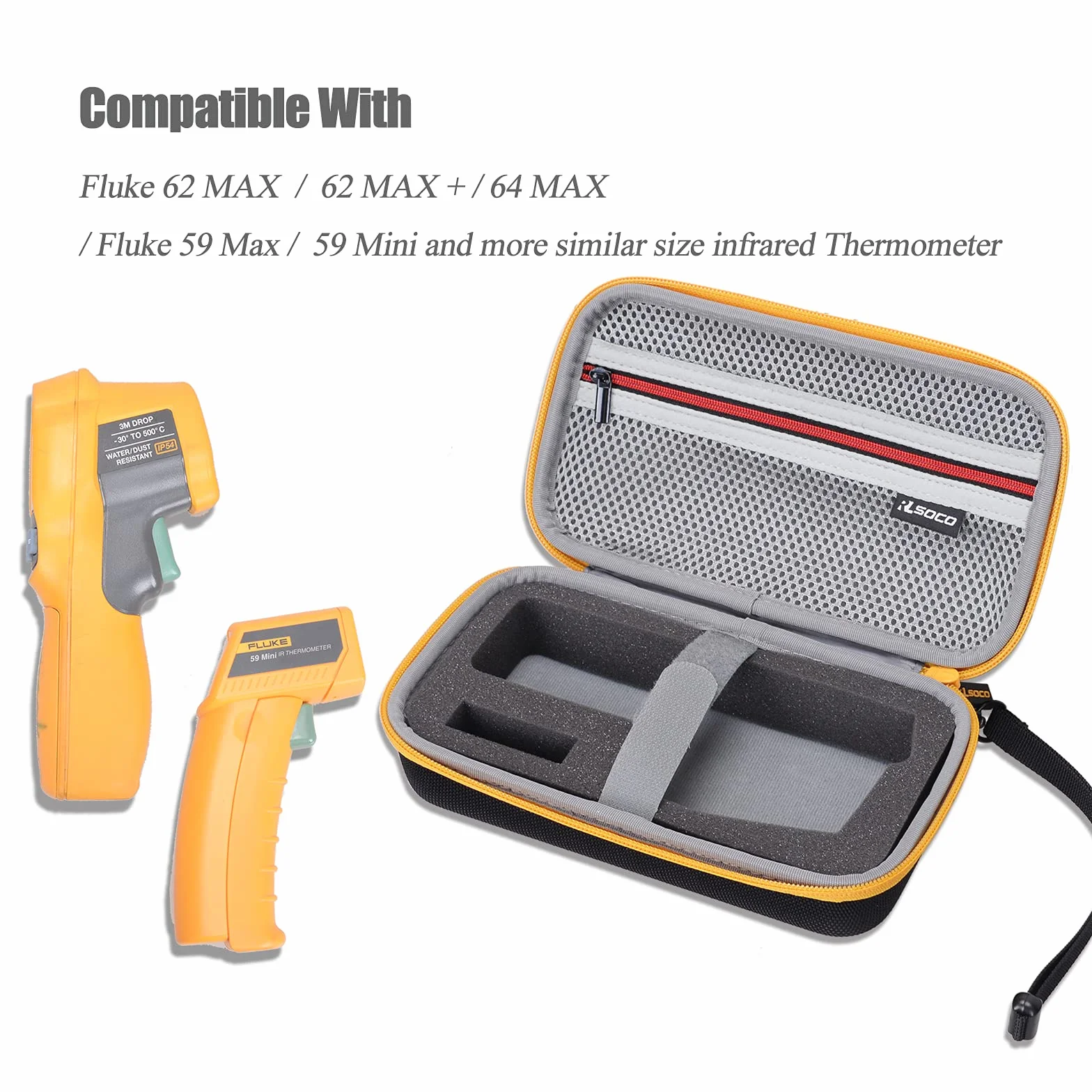 RLSOCO Etui do FLUKE-62 MAX+/62 MAX/64 MAX/59 Max/ST20 MAX Termometr na podczerwień (Tylko Etui)