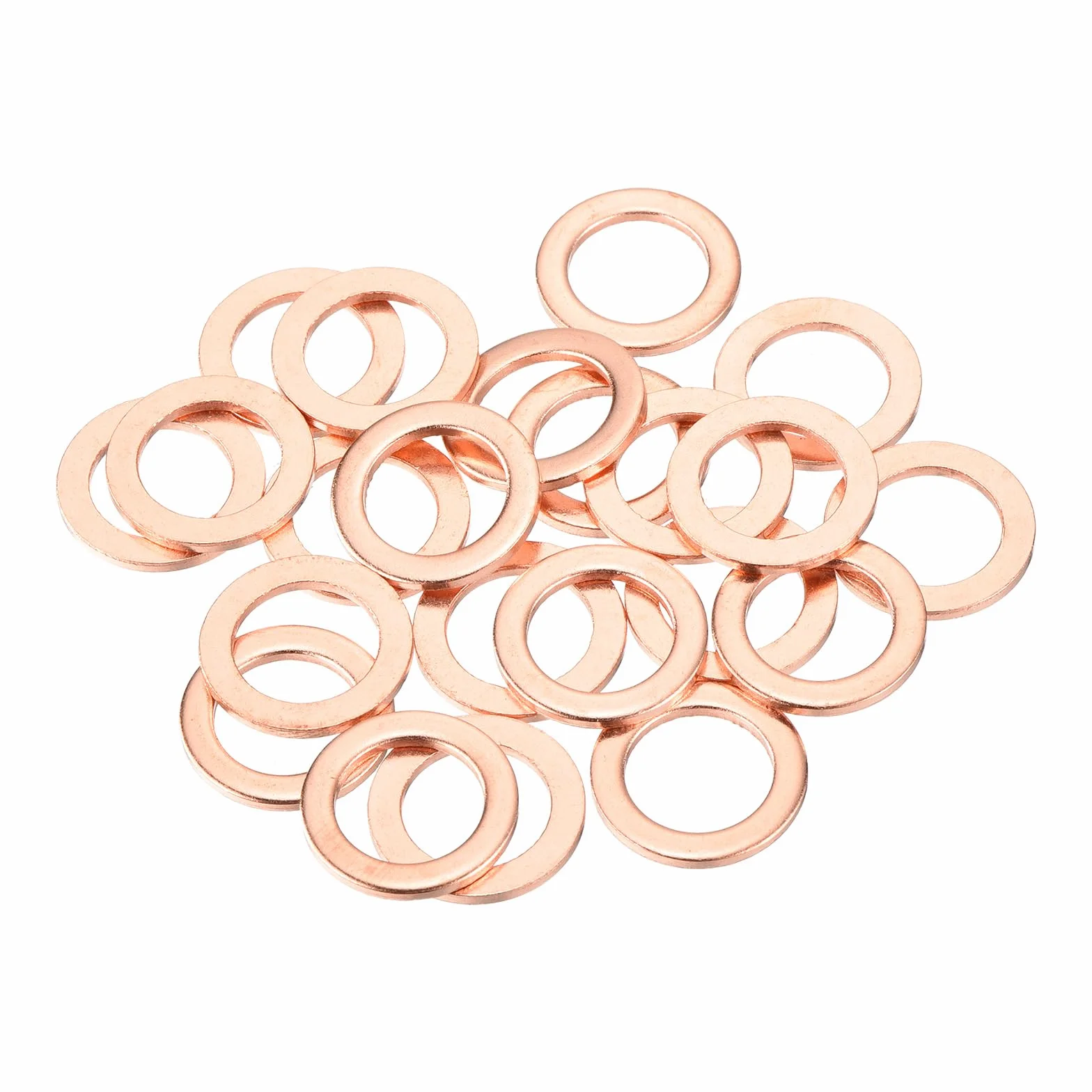 QUARKZMAN 22 sztuki płaskich uszczelek miedzianych, 12 x 18 x 1,5 mm, miedź, ulepszone, płaskie, metryczne uszczelki uszczelniające do armatury hydraulicznej, śruby, nakrętki, naprawy elektroniki