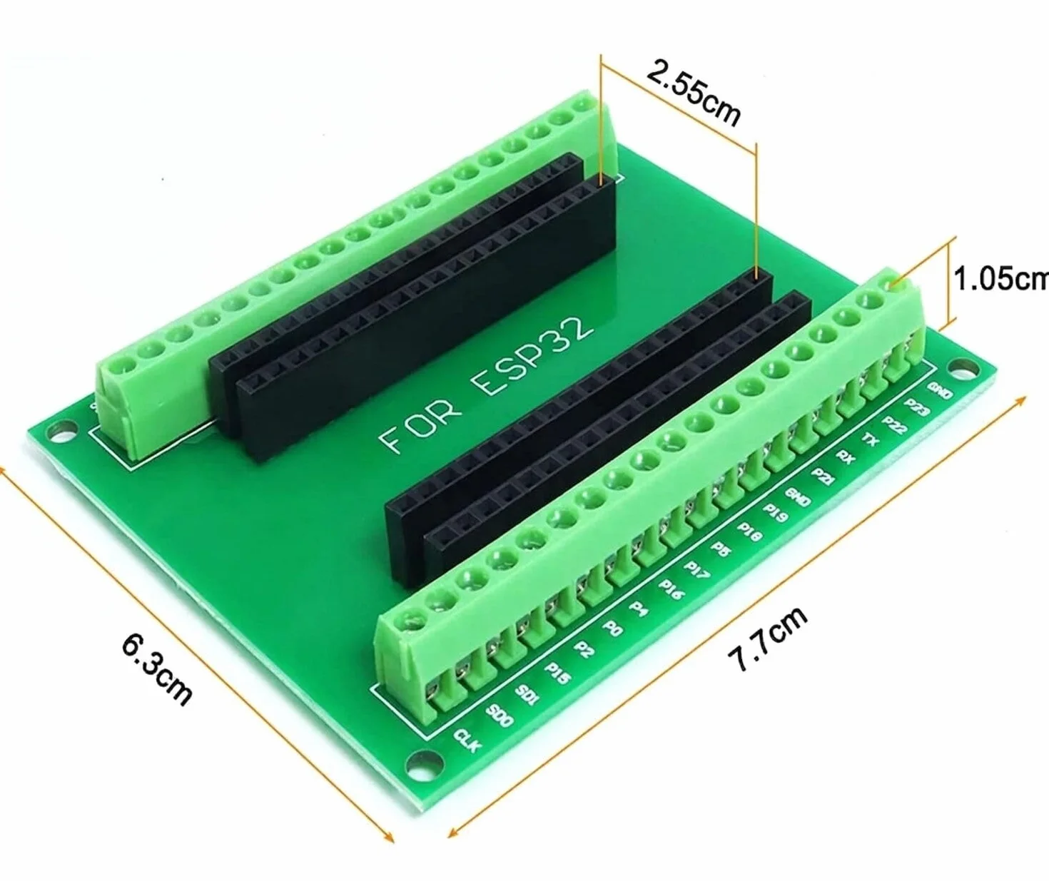 ESP32S Breakout Board GPIO 1 w 2 do 38-pinowej wersji Wide ESP32 ESP-WROOM-32 płytka rozwojowa 2,4 GHz Dual Core Wi-Fi + Bluetooth 2 w 1 (2 szt