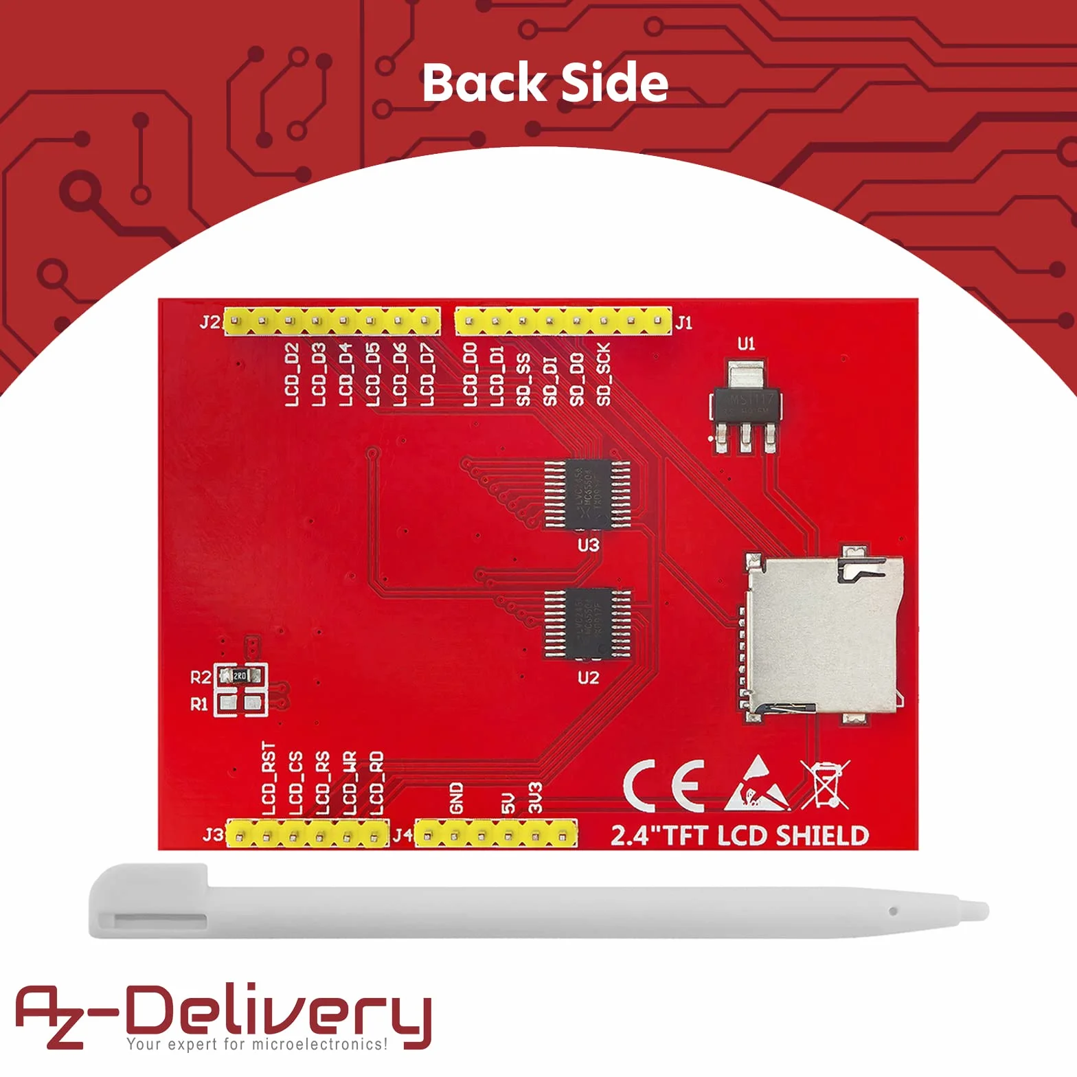 AZDelivery 3 x 2,4-calowy moduł wyświetlacza dotykowego TFT LCD SPI TFT 240x320 ILI9341 XPT2046 5V kompatybilny z Arduino w tym E-Book!