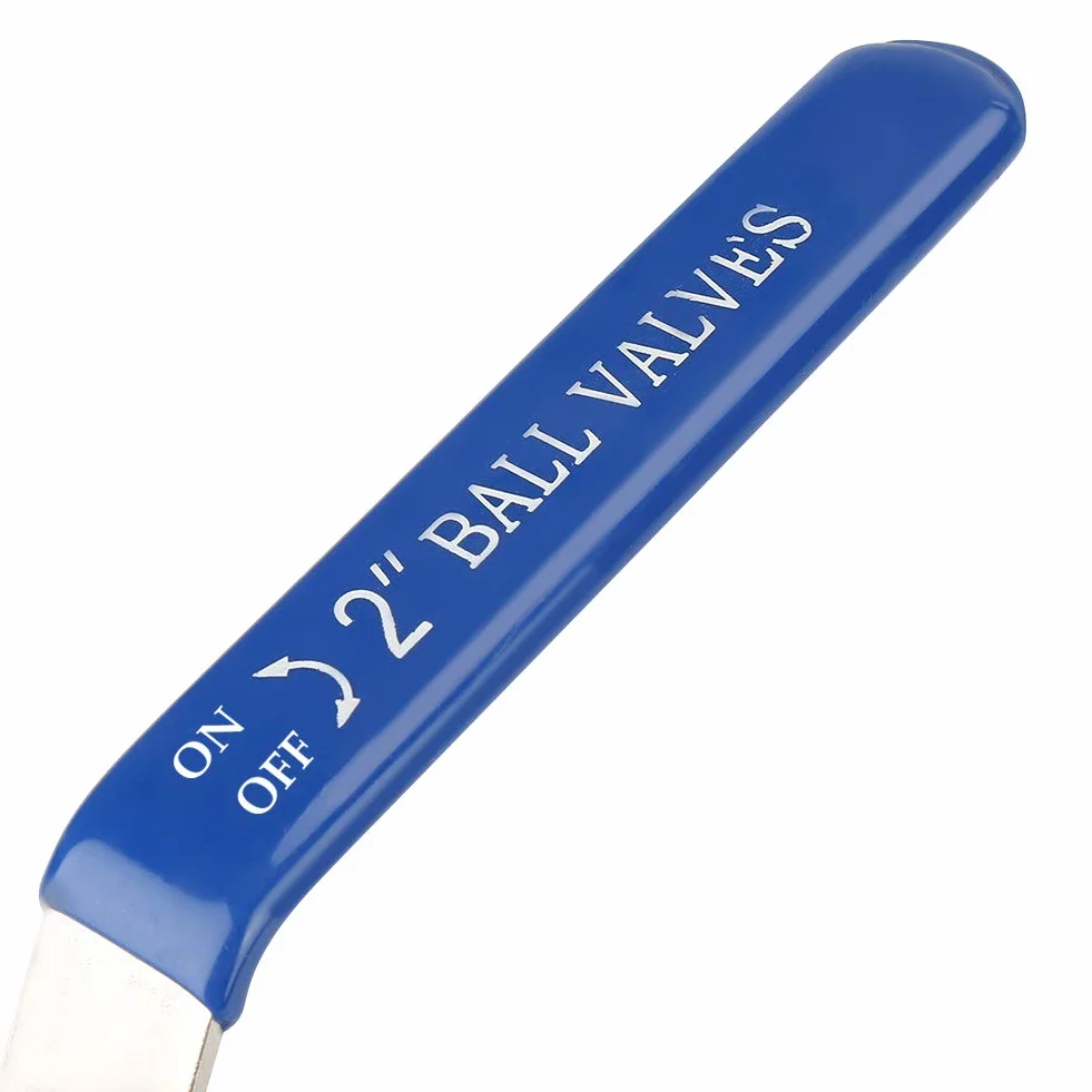 Zawór kulowy 2 cale, dwuczęściowy gwint wewnętrzny zawór kulowy ze stali nierdzewnej pełne przyłącze zawór kulowy z uchwytem dźwigniowym DN50 1000 WOG