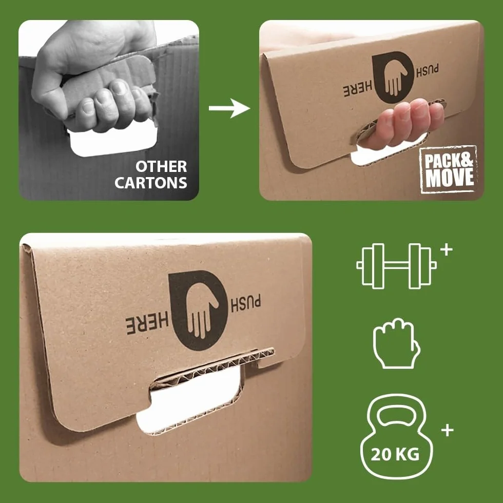 Cartons de déménagement 72L 60x40x30 cm - Lot de 20 - Made in France - Certifié FSC