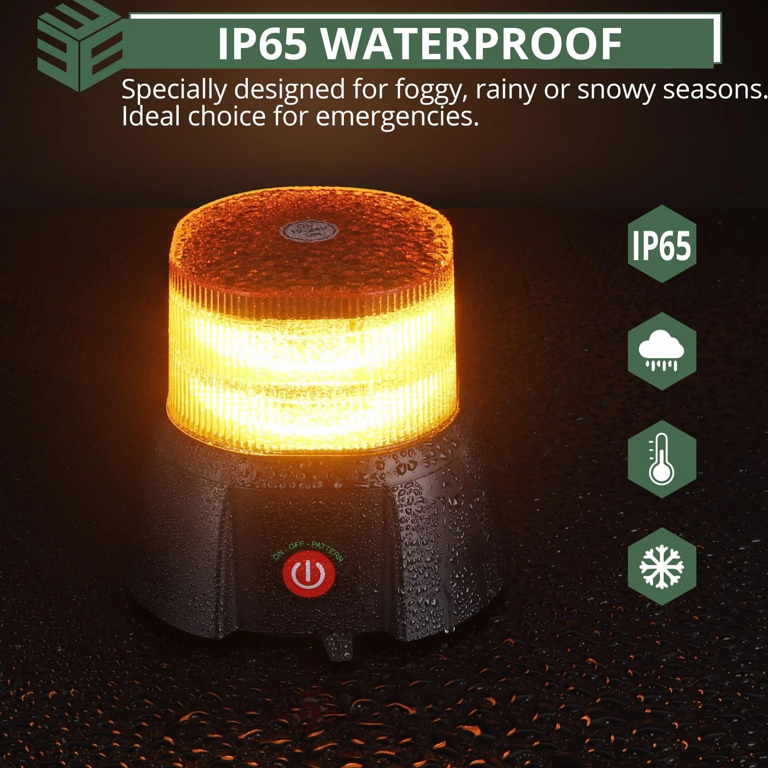Akumulator 72 LED ostrzegawcze światło awaryjne stroboskop z podstawą magnetyczną, 8 godzin pracy baterii, do budowy, ciężarówek, przyczep