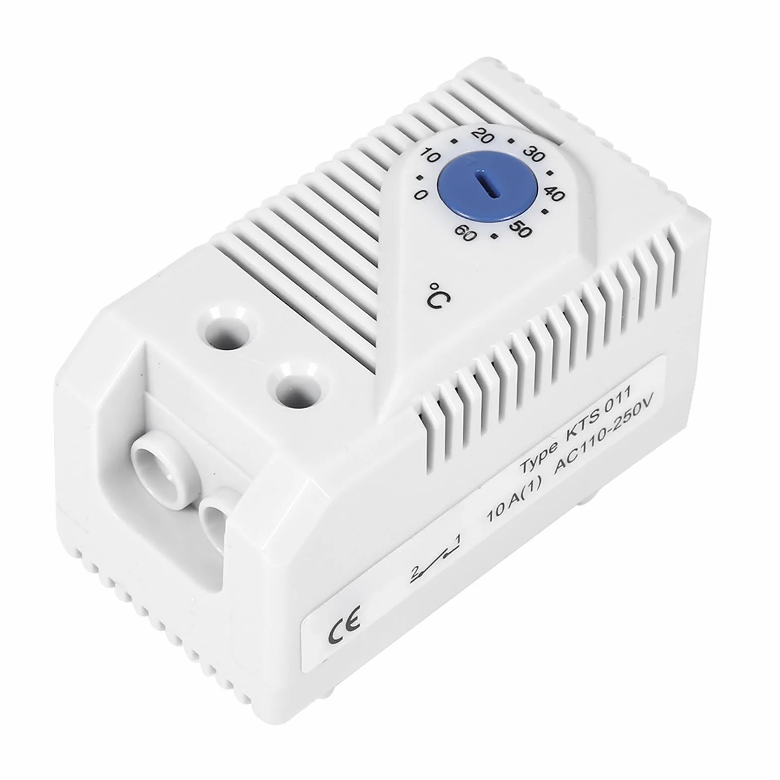 Mechaniczny regulator temperatury, 0-60℃, mechaniczny regulator temperatury, przełącznik z montażem na szynie DIN, do ogrzewania, wentylatora, urządzenia sygnalizacyjnego