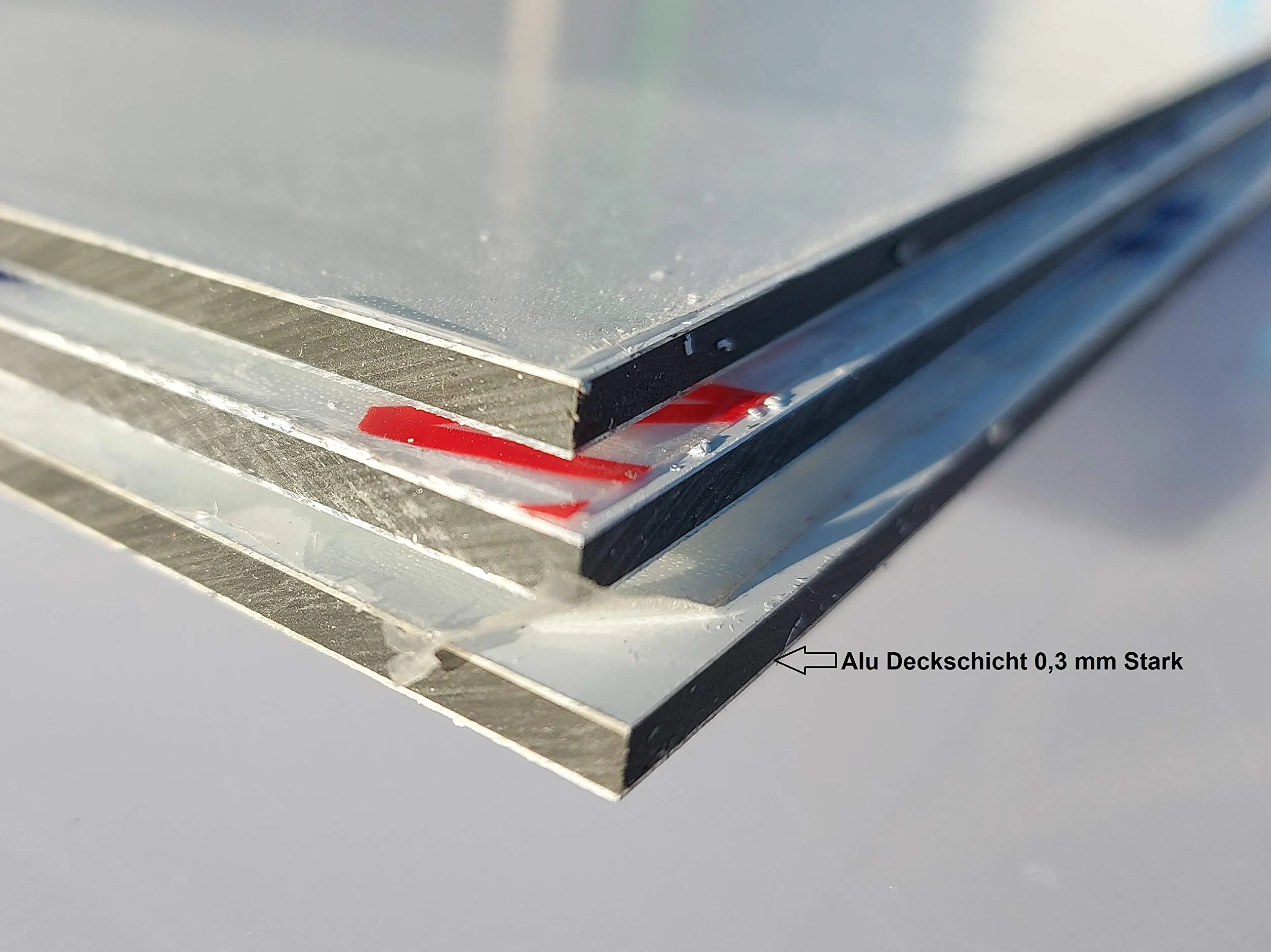 Płyta kompozytowa aluminiowa 1000 x 500 x 4 mm Aluminiowa płyta kompozytowa na miarę