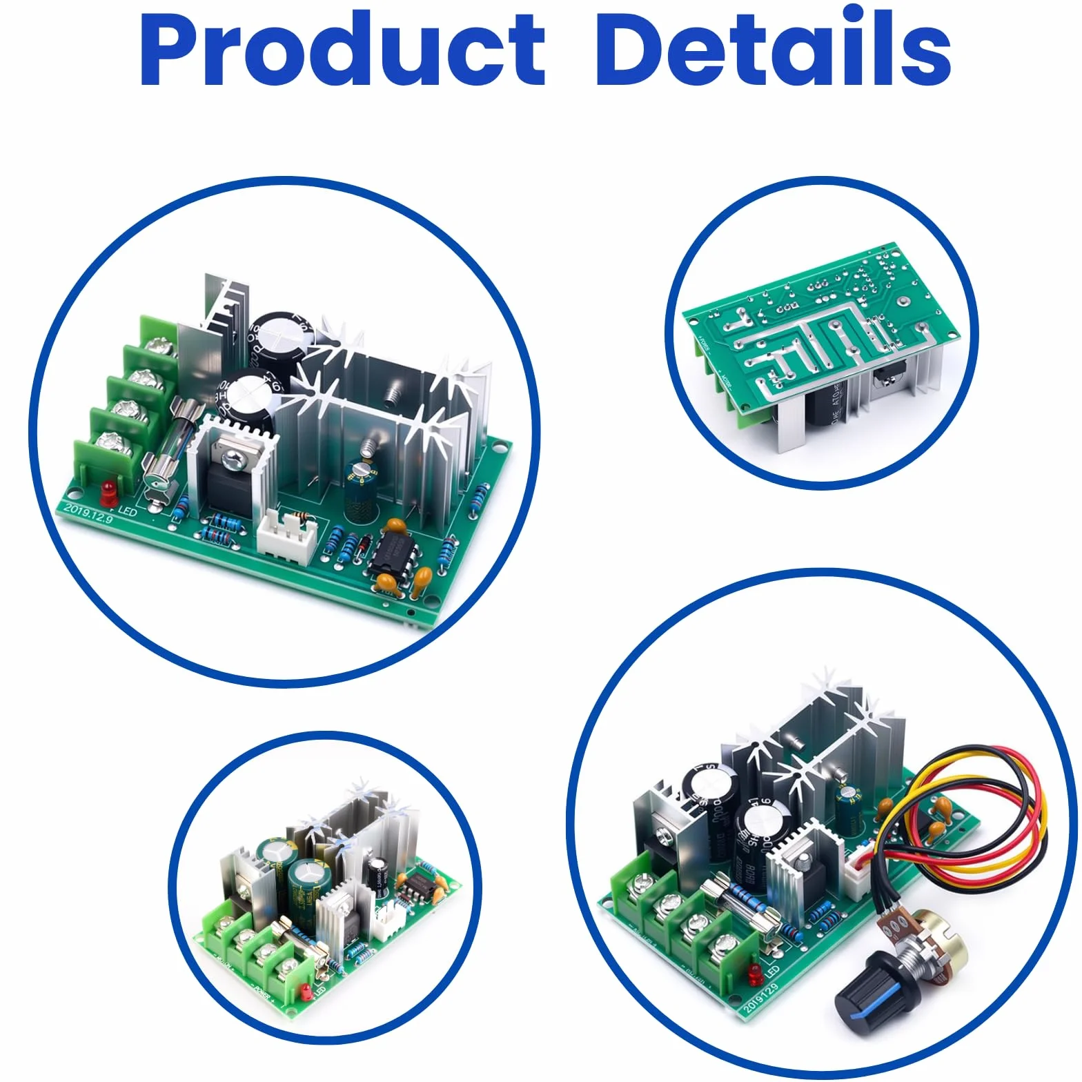 PWM DC sterownik silnika DC 10-60V 20A bezstopniowy regulator prędkości