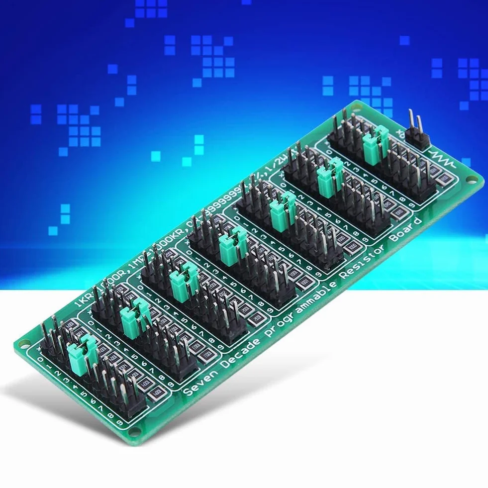 Rezystor programowalna płytka rezystora 0.1R - 9999999R 8 Sekcja 0.1R Precyzyjny element elektroniczny mały rozmiar do eksperymentów edukacyjnych projektowanie