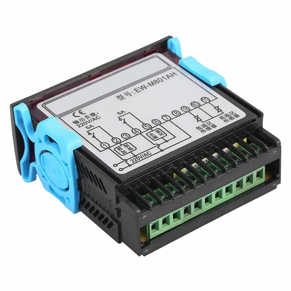 Cyfrowy regulator temperatury 220 V EW-801AH 2-kanałowy czujnik do słonecznego podgrzewacza wody