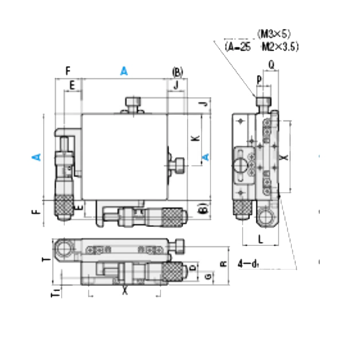 Poradnik piłki liniowy | Ręczny Twist Fine - Tune Platform XYSG80 80X80MM | Dla urządzeń optycznych/pomiarowych/półprzewodnikowych | Stop aluminium, obciążenie 255,8 n