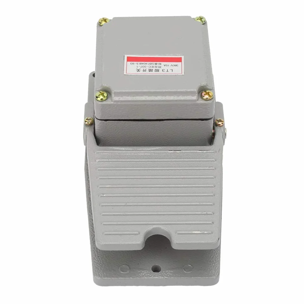 Przełącznik Nożny, Aluminiowy Przełącznik Nożny 15a/250v Chwilowy Pedał Przełącznika Nożnego ze Srebrnymi Stykami Konstrukcja Antypoślizgowa, żywotność Mechaniczna 1 Milion Razy Żywotność Elektryczna