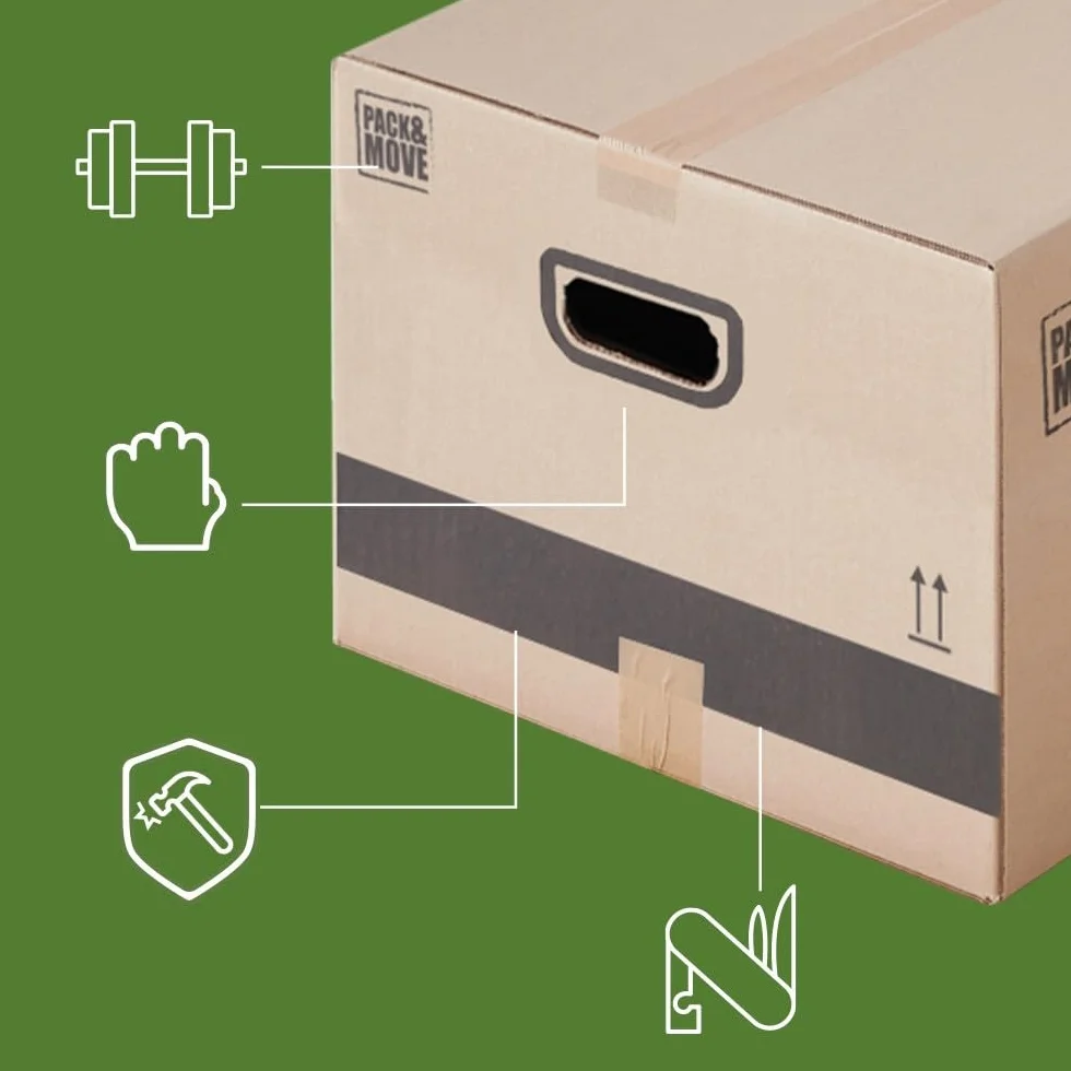 Cartons de déménagement 72L 60x40x30 cm - Lot de 20 - Made in France - Certifié FSC