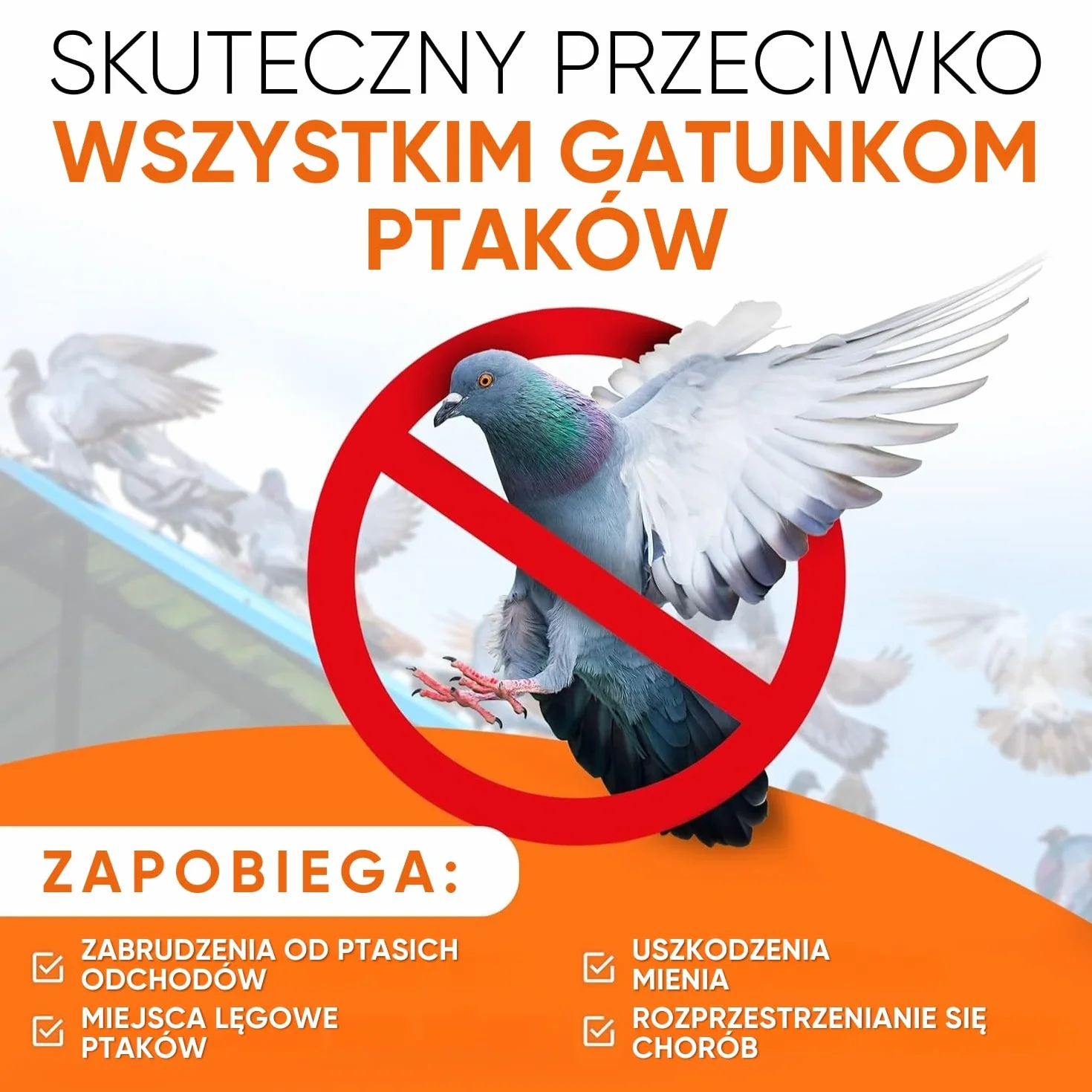 WERKTAL Kolce odstraszające gołębie – skuteczna ochrona przed ptakami z trwałej stali nierdzewnej [3 metry] – przyjazna dla zwierząt ochrona przed gołębiami na balkon i okno – montaż bez użycia narzędzi dzięki nanotape – przeciwko wszystkim gatunkom ptakó