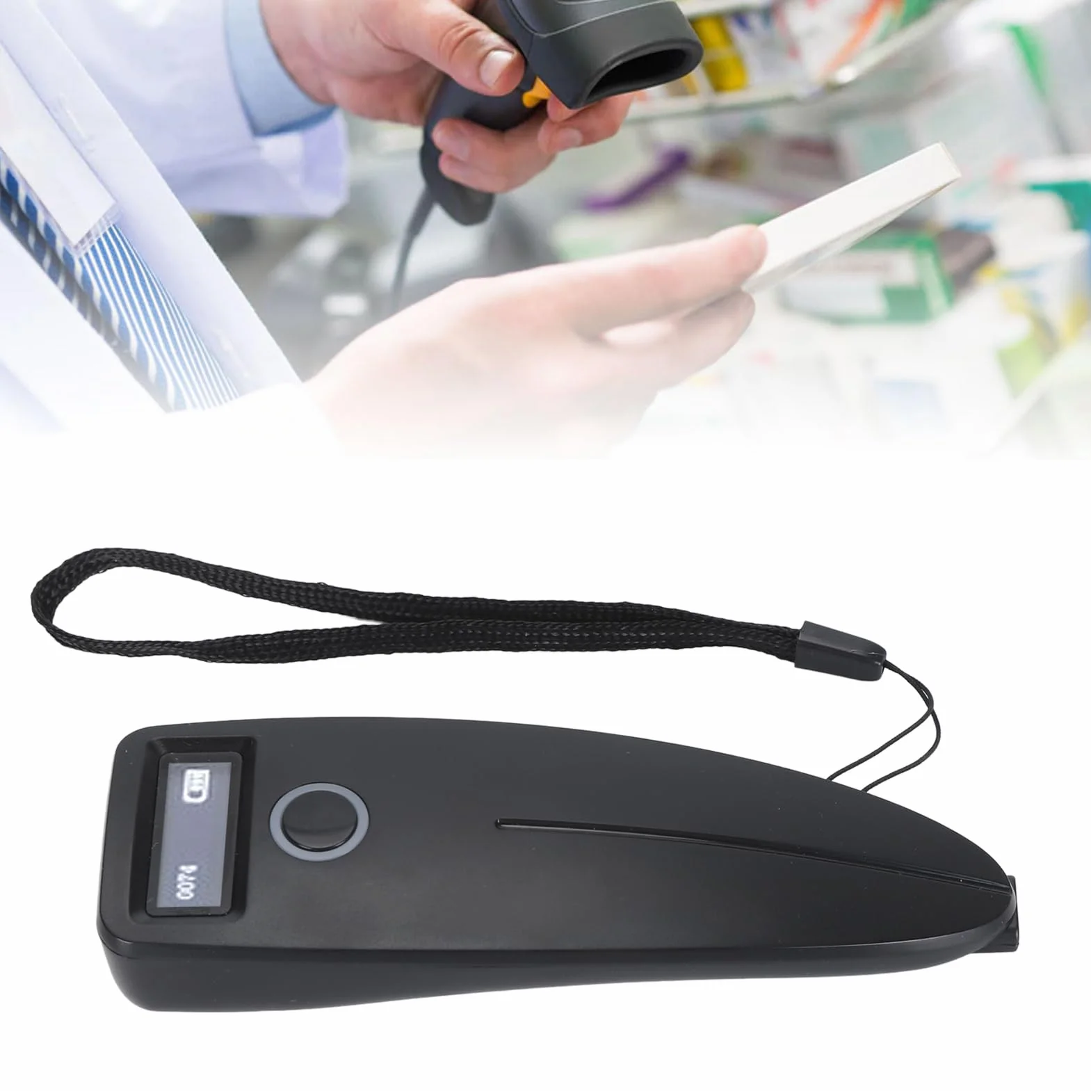 Yosoo Health Gear Skaner Kodów Kreskowych 2D 1D Wireless Bluetooth Ręczny Czytnik 2,4G USB