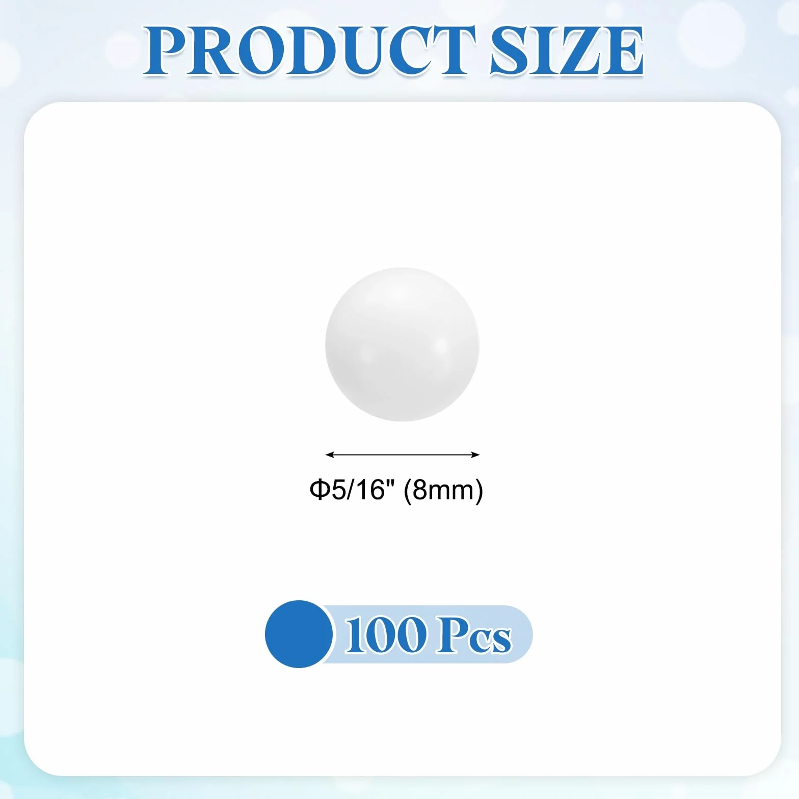 QUARKZMAN 100 szt. POM Łożyska Kulki 8mm Pełne Plastikowe Kulki, Precyzyjne Kulki POM