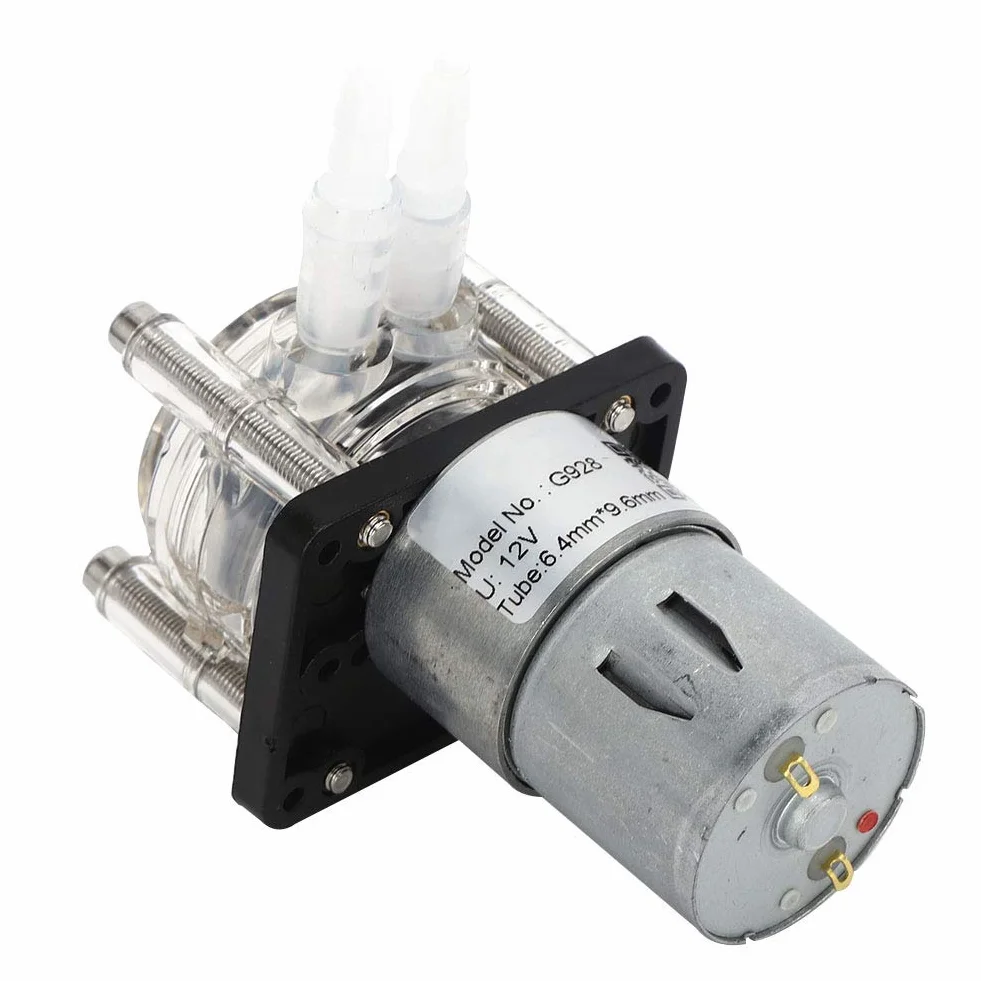 Oumefar Pompa perystaltyczna DC 12 V, pompa dozująca, pompa perystaltyczna, trzy rolki, duża pompa dozująca przepływu, ilościowa pompa dozująca kroplówka do skrzyni biegów, silników, laboratorium, akwarium