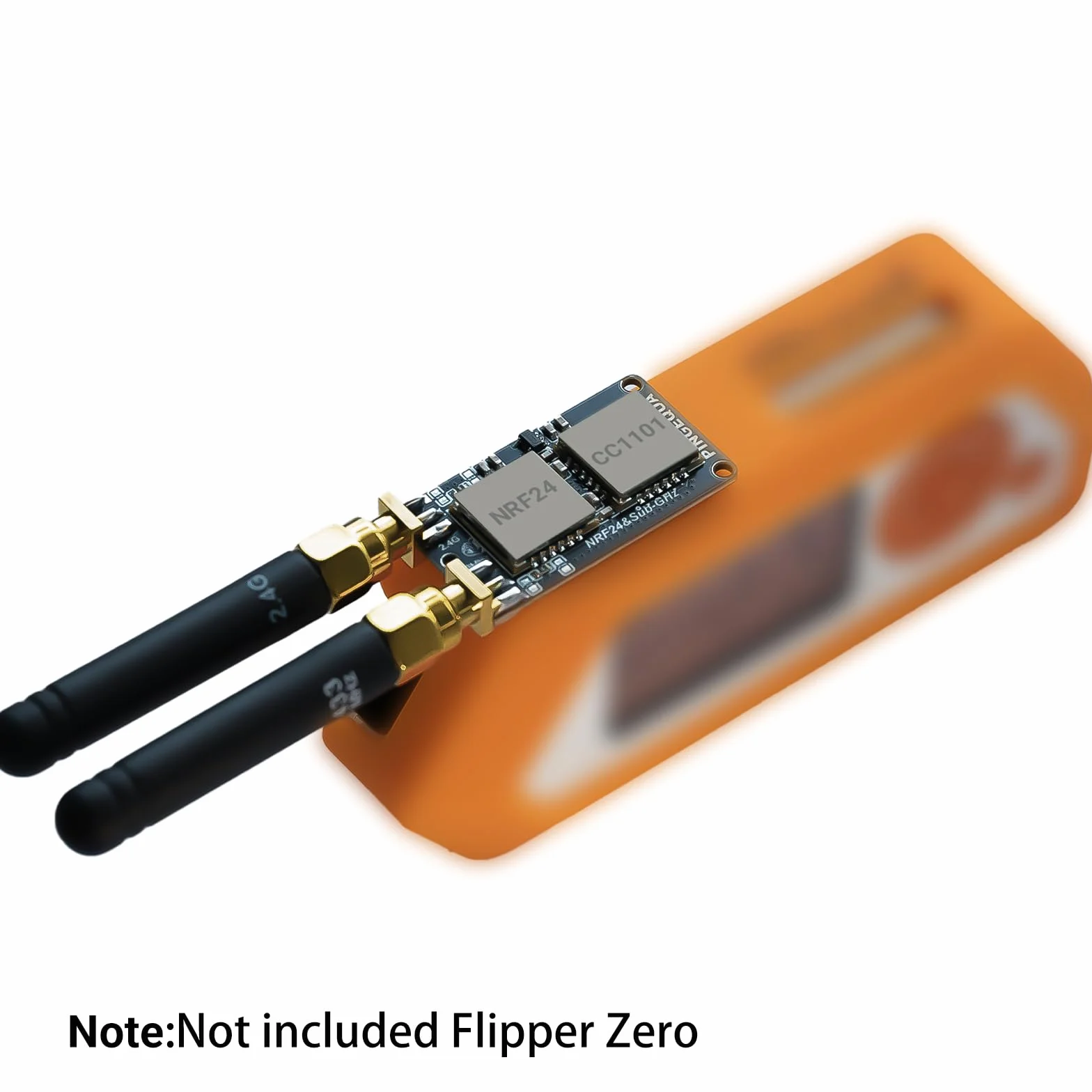 Flipper Zero NRF24 & CC1101 2-w-1 RF Devboard, ultrakompaktowy bezprzewodowy moduł, 2,4 GHz i 433 MHz, automatyczne przełączanie, Plug & Play z 3D-wydrukowanym obudową