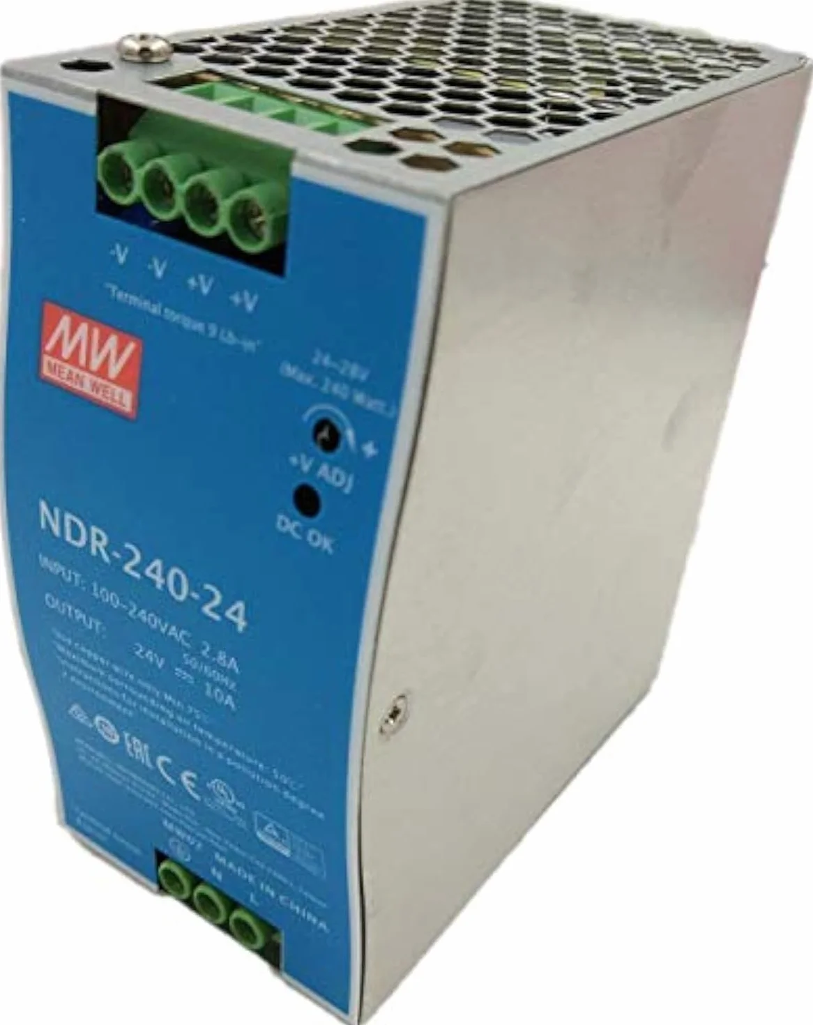 MEAN WELL NDR-240-24 24V 10A 240W zasilacz DIN przemysłowy