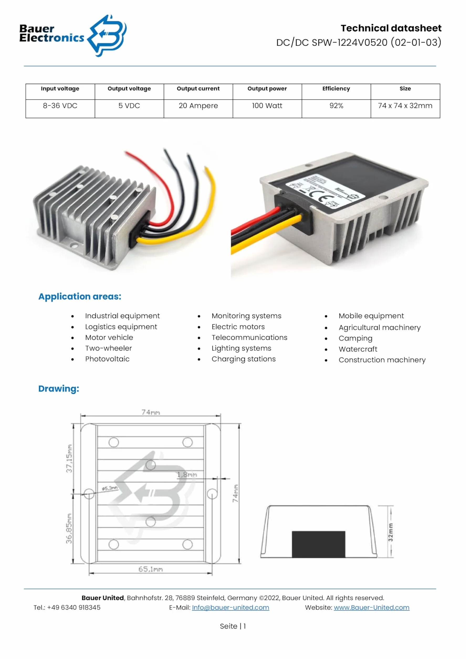Konwerter DC-DC 8V-36V na 5V, 12V, 20A, 100W, napięcie transformatora, zasilacz, regulator, ogranicznik, adapter redukcyjny