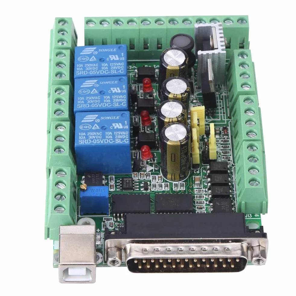 CNC Breakout Board, 4-osiowy 6-osiowy adapter CNC Control Motion Control Breakout Board, do maszyny do grawerowania CNC, tokarki CNC, cięcia plazmowego CNC, 15-32 V DC