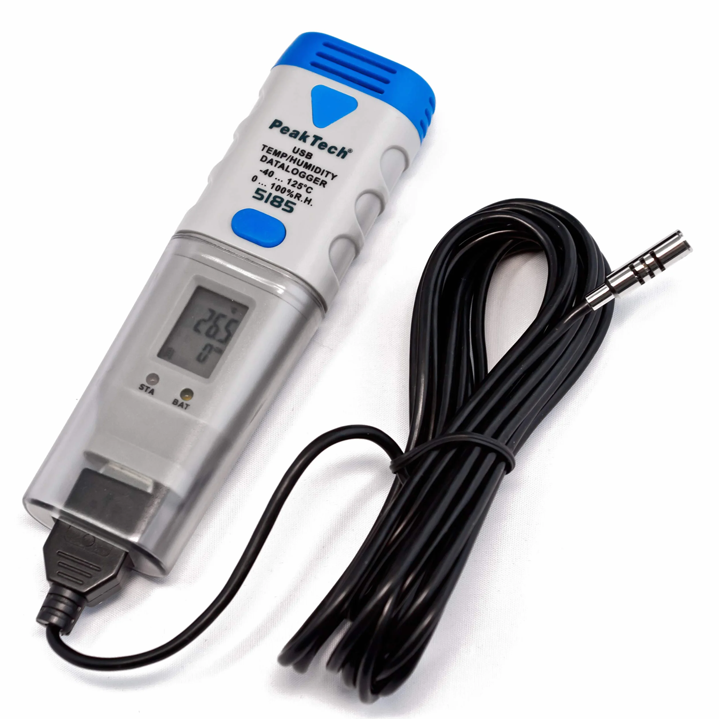 PeakTech P 5185 - Rejestrator danych USB ~ Temperatura i wilgotność powietrza ~ 32000 punktów