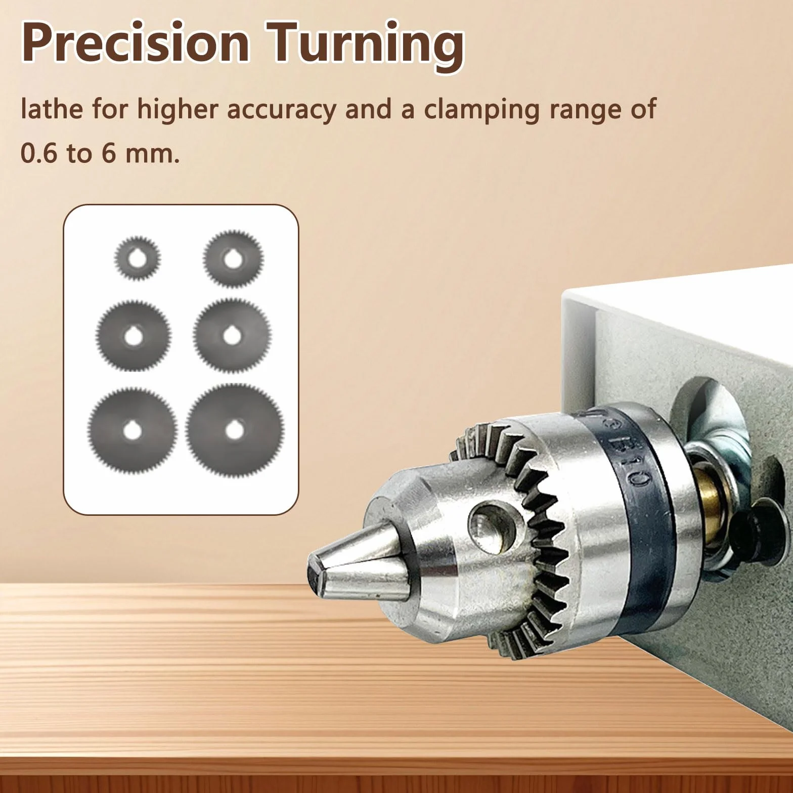 Mini tokarka do metalu 96 W 4000-9000 obr/min 7 prędkości zakres zacisku 0,6-6 mm stołowa