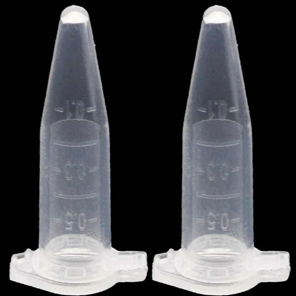 200 sztuk probówek do mikrowirówki w skali 0,5 ml, plastikowe probówki do mikrowirówki z dołączoną nasadką zatrzaskową do probówek do wirówek laboratoryjnych, butelek na próbki, laboratoryjne materiały eksploatacyjne