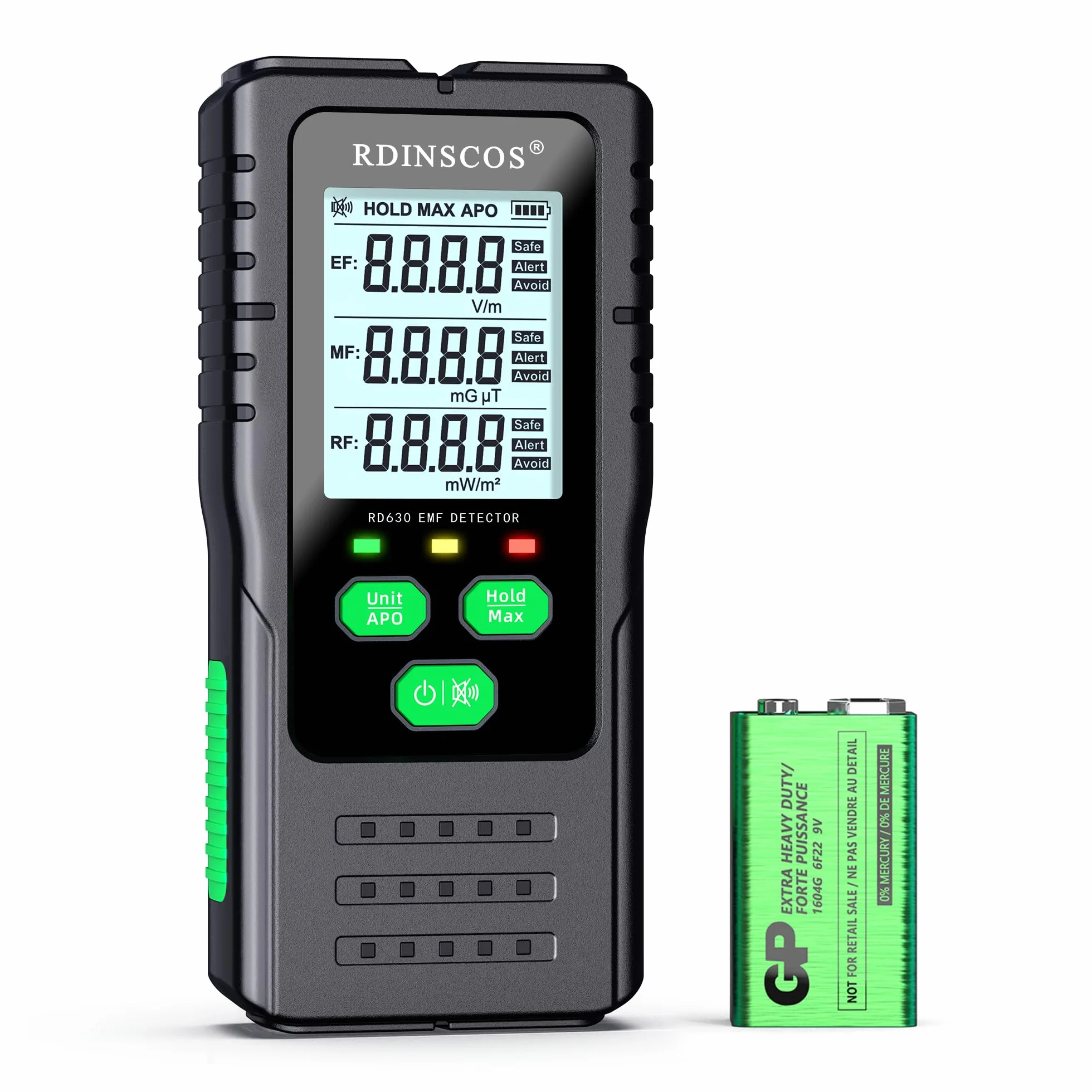 EMF detektor promieniowania cyfrowy pola elektromagnetyczne EF/MF/RF ręczny