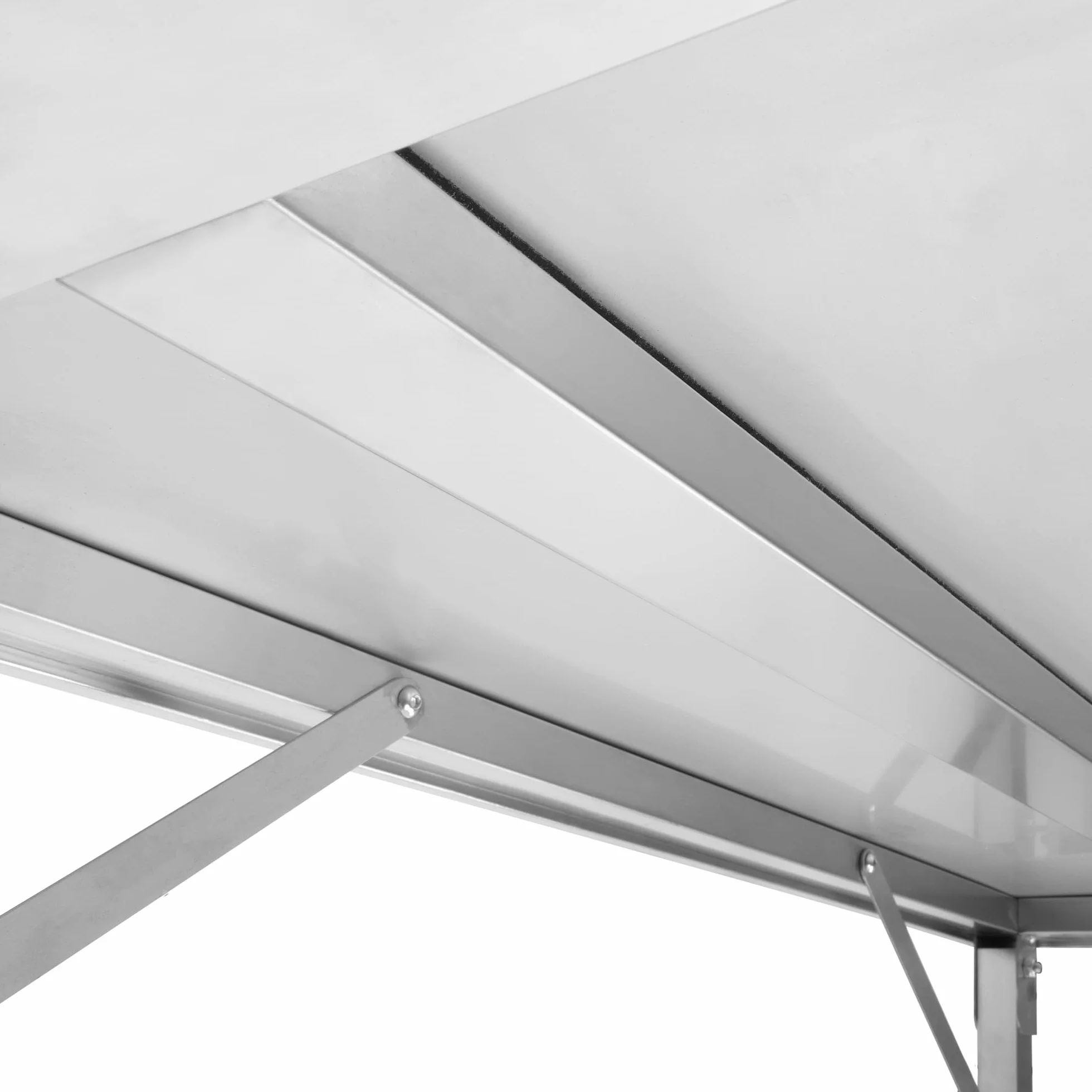 Mahlzeit stół roboczy ze stali nierdzewnej, 120 x 60 x 80 cm, stół roboczy, stół kuchenny, składany, srebrny