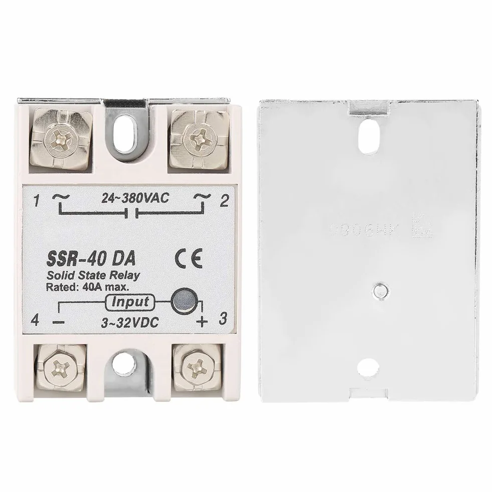 Przekaźnik półprzewodnikowy wejście DC-AC 40A moduł przekaźnika SSR 3 V-32 V DC do 24 V-380 V AC normalnie otwarty typ