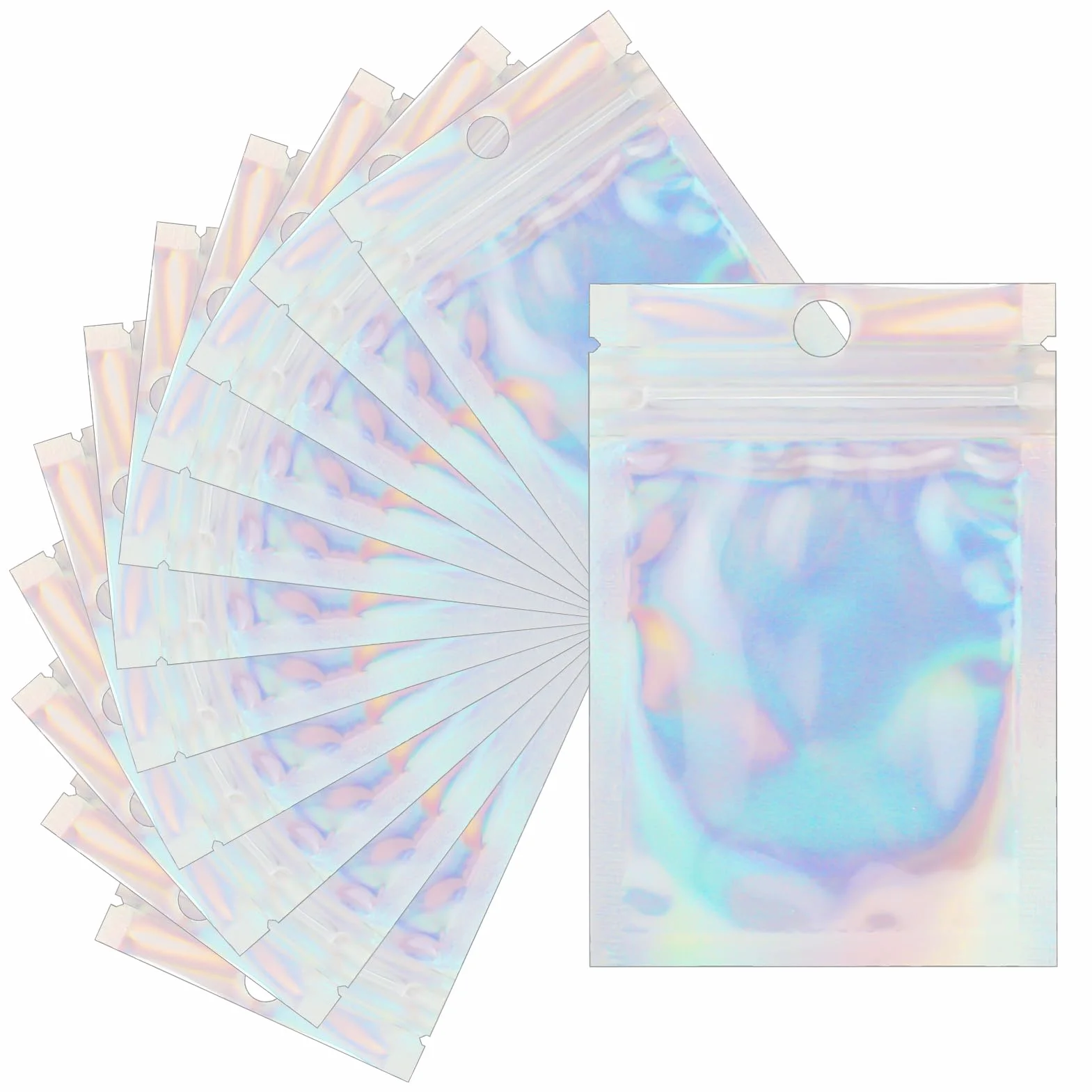 Mylar Bags 7 x 10 cm Holograficzne Woreczki Zamykane 120 sztuk