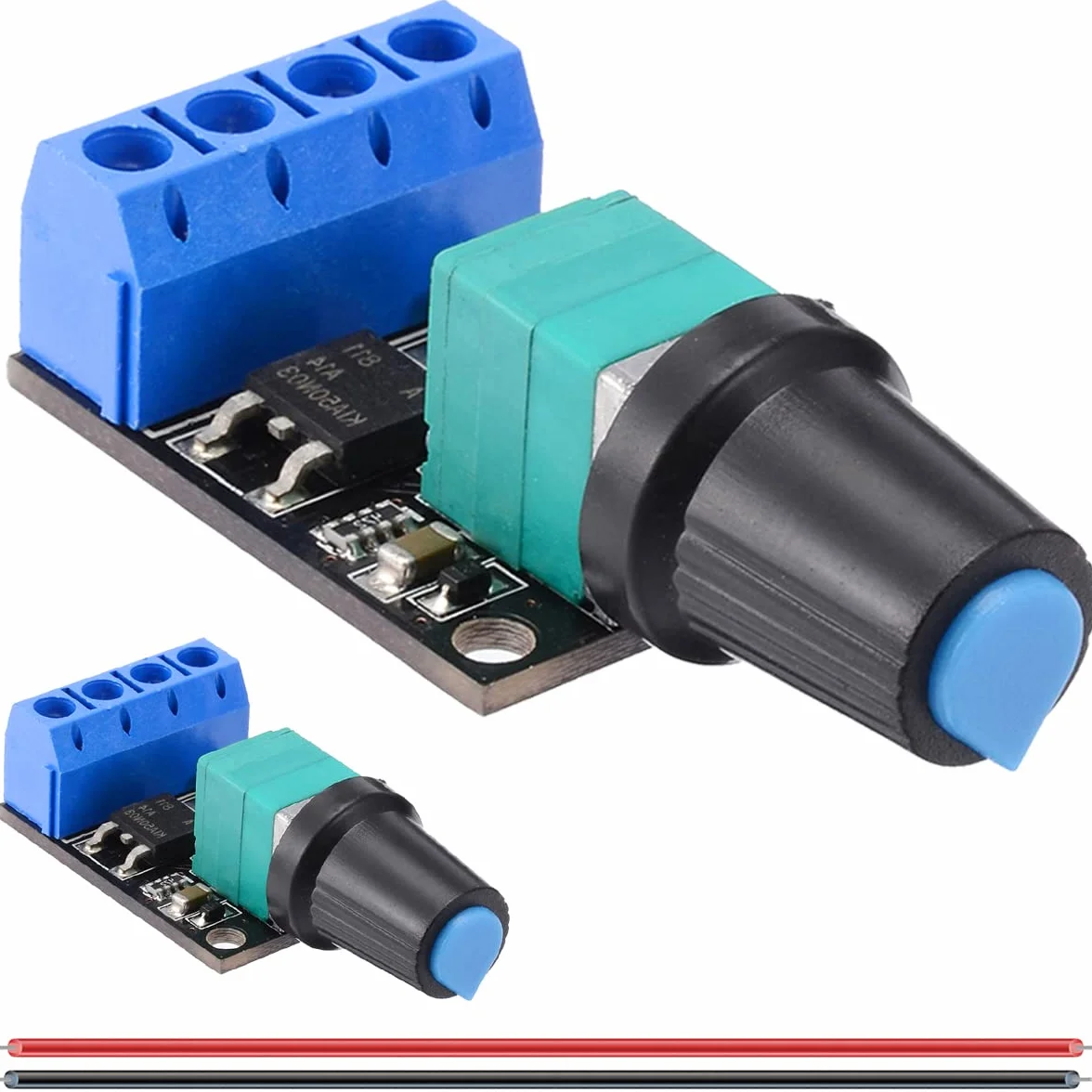 2 sztuk MIni moduł regulatora prędkości PWM DC Silnik gubernator 5V-16V 12V przełącznik kontroli prędkości 10A funkcja ściemniania LED z kablem 24AWG