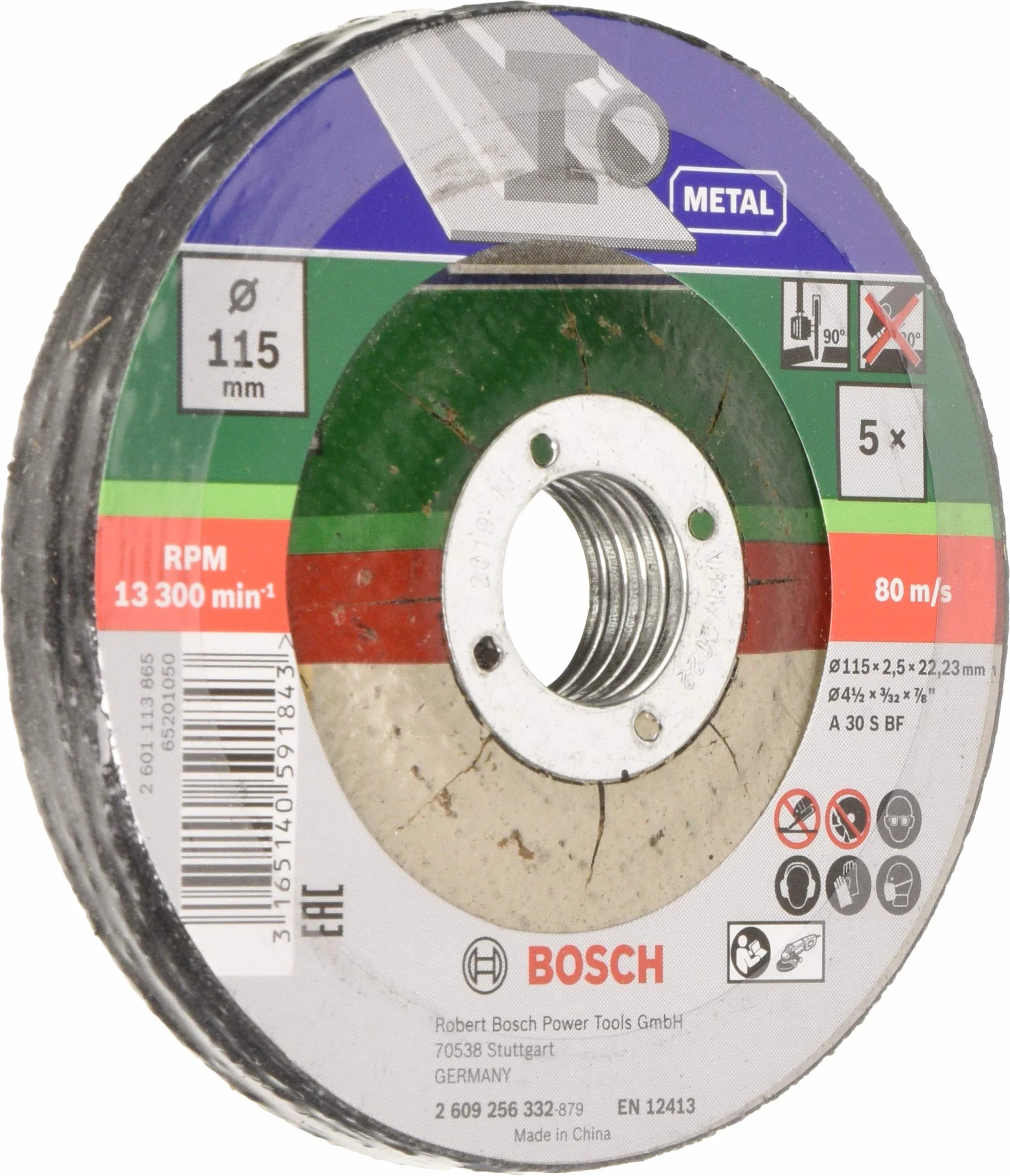 Bosch Profesional SET TARCZ KORUNDOWYCH 5 SZT METAL 115MM