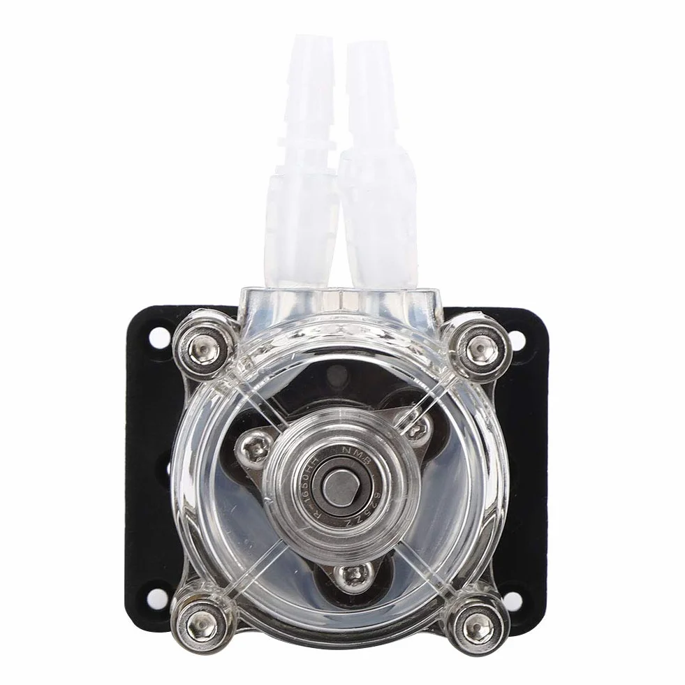 Oumefar Pompa perystaltyczna DC 12 V, pompa dozująca, pompa perystaltyczna, trzy rolki, duża pompa dozująca przepływu, ilościowa pompa dozująca kroplówka do skrzyni biegów, silników, laboratorium, akwarium