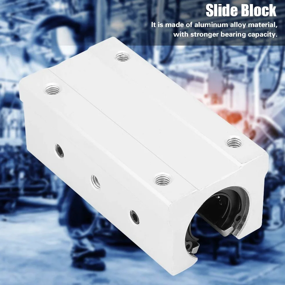 4 sztuk SBR20LUU 20mm liniowe łożysko kulkowe blok poduszki ze stopu aluminium otwarte łożysko liniowe blok ślizgowy tuleja ślizgowa