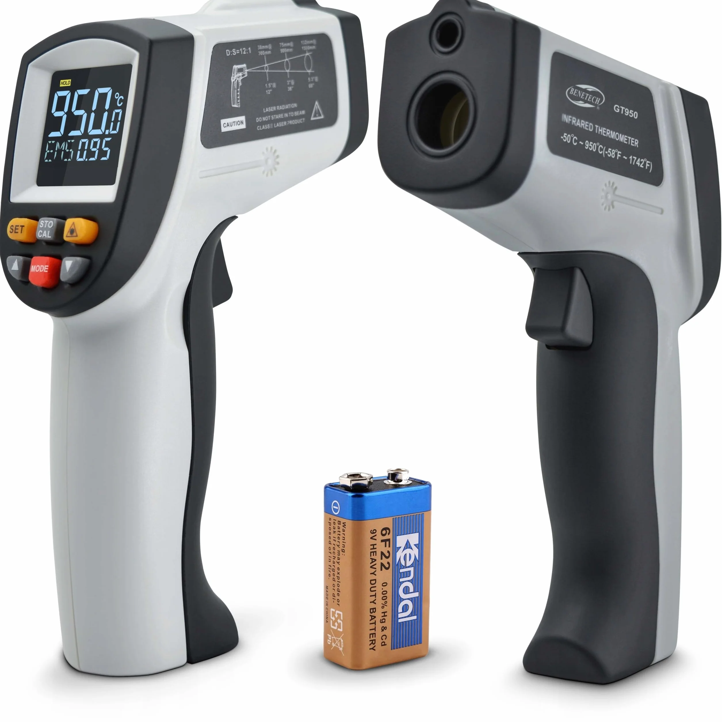 Pirometr Benetech GT950-50 +950°C kolorowy wyświetlacz