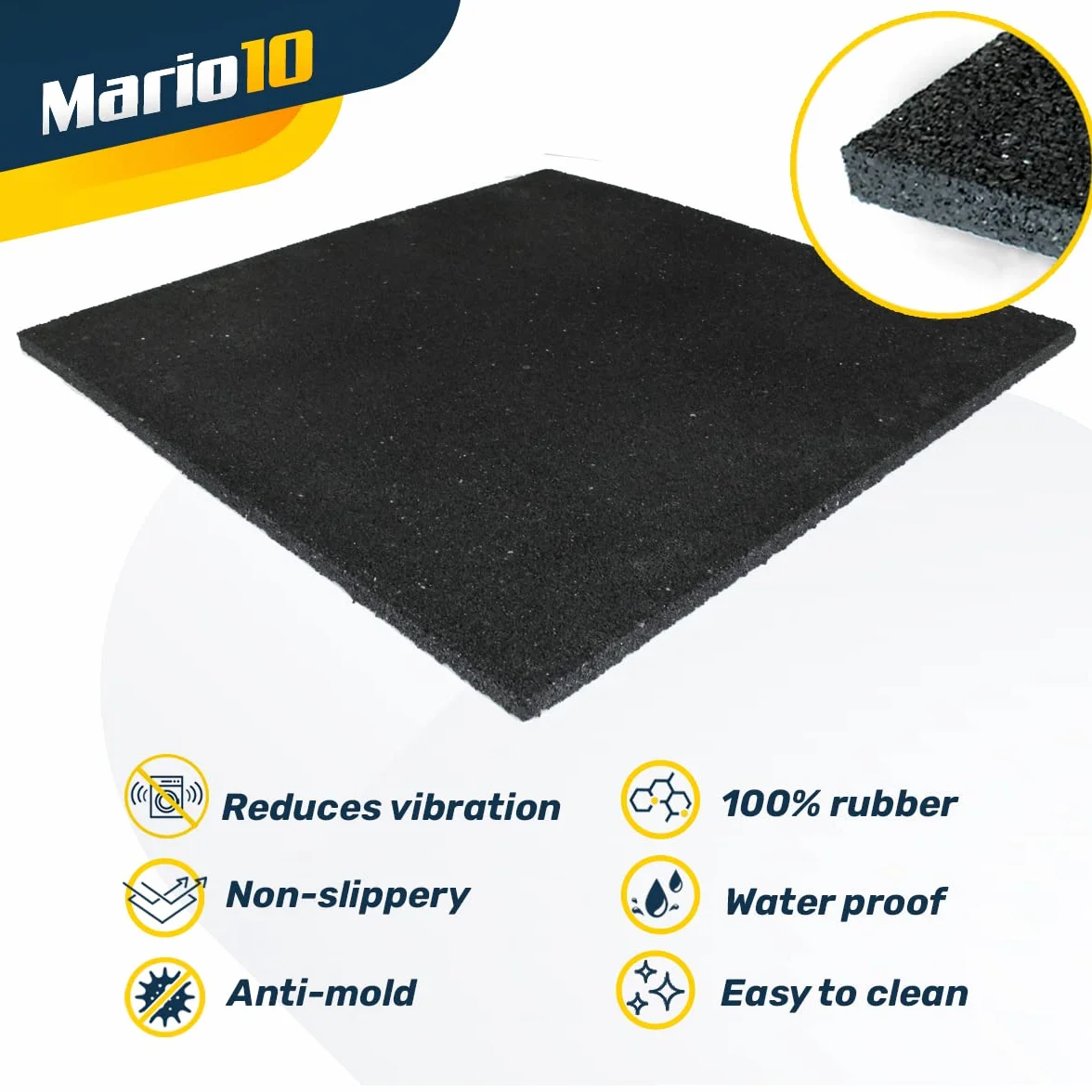 Mata antywibracyjna do pralki 60x60 cm czarna