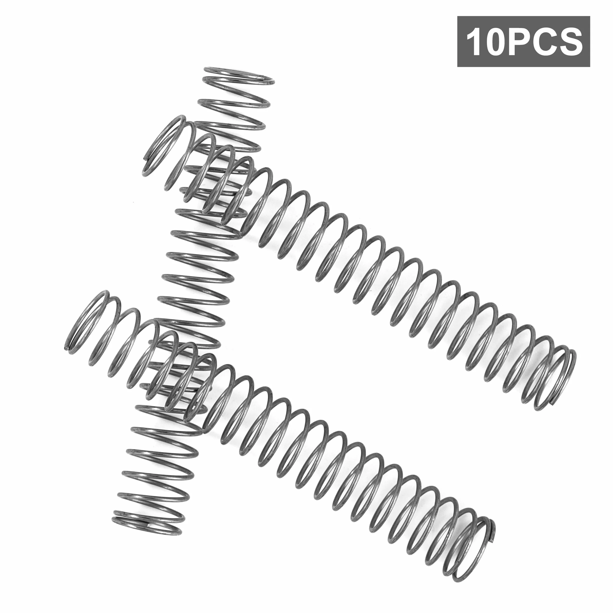 Sprężyna dociskowa ze stali nierdzewnej sprężyny dociskowe 50 mm średnica drutu 0,55 mm średnica zewnętrzna 8 mm długość 50 mm maksymalna siła sprężyny 0,35 kg 10 sztuk