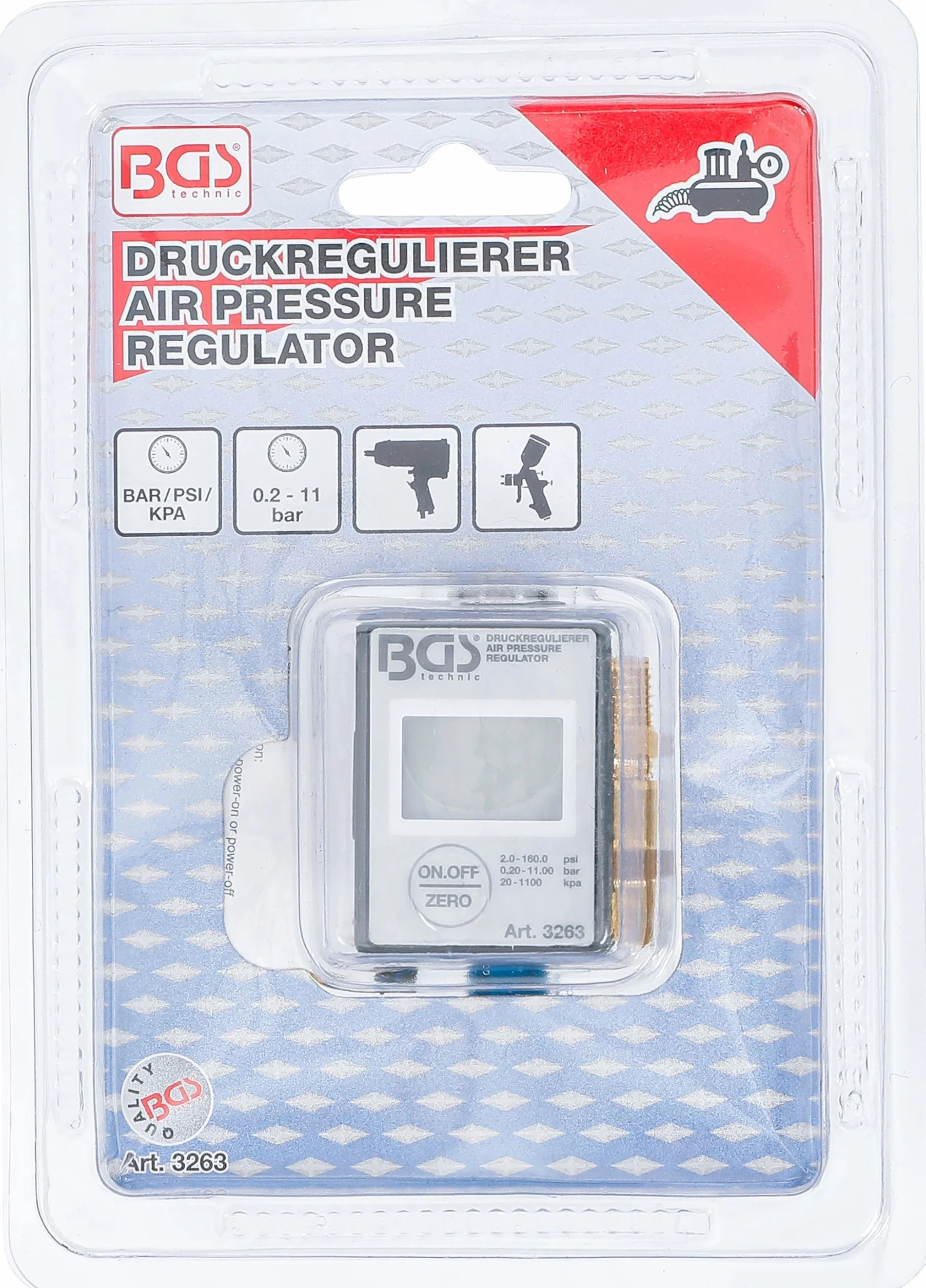 BGS 3263 | Regulator ciśnienia do sprężarek | 0,275 - 11 bar