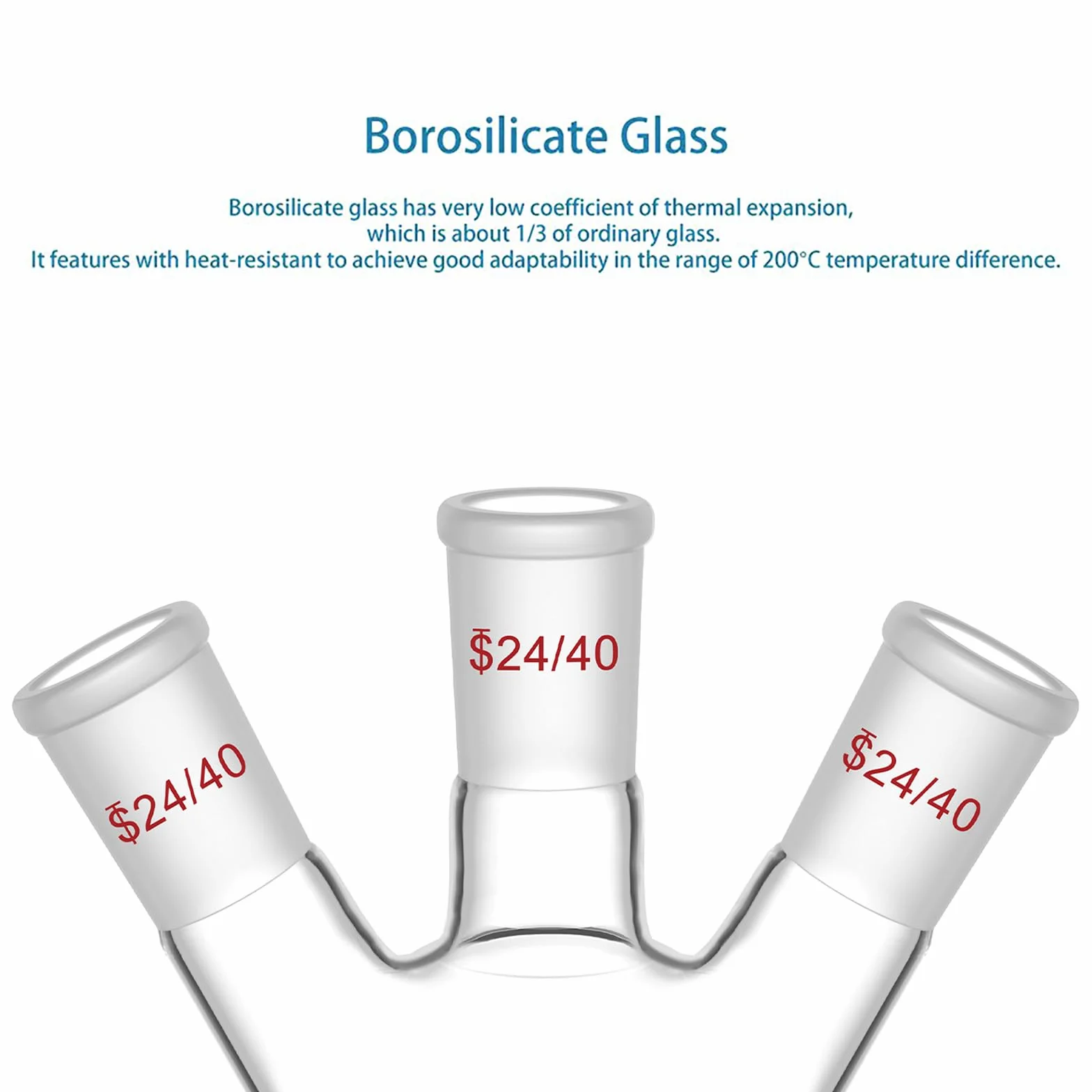 StonyLab Glass 250 ml 3 szyjka okrągła dolna piersiówka RBF 24/40