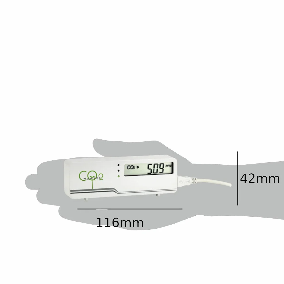 TFA Dostmann AirCO2ntrol Mini monitor CO2, biały, 116 x 24 x 42 mm