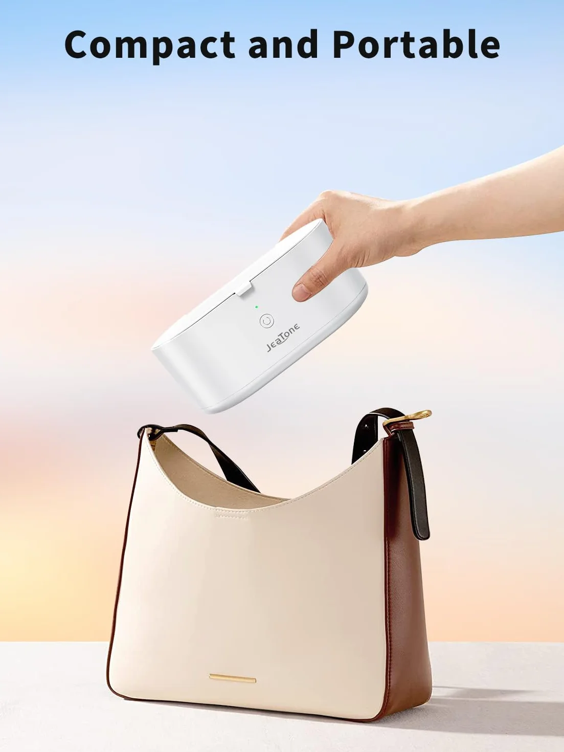 Ultradźwiękowa myjka Jeatone 600 ml 46 kHz do protez, biżuterii, okularów