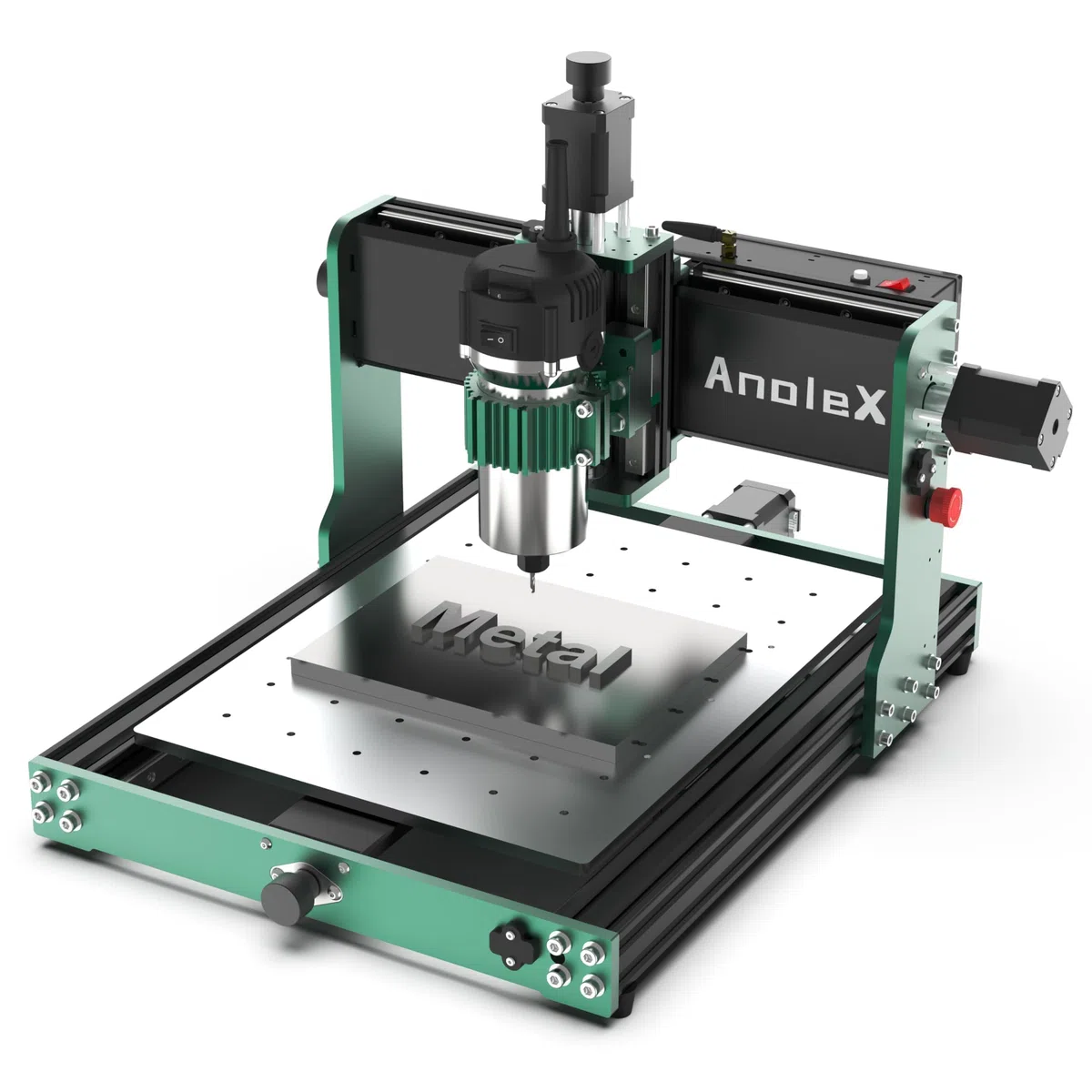 Frezarka CNC 3030-Evo Max, całkowicie metalowa oś XYZ podwójna stalowa prowadnica liniowa z trymerem 800 W, idealna do cięcia aluminium, mosiądzu, stali nierdzewnej, drewna, akrylu, MDF