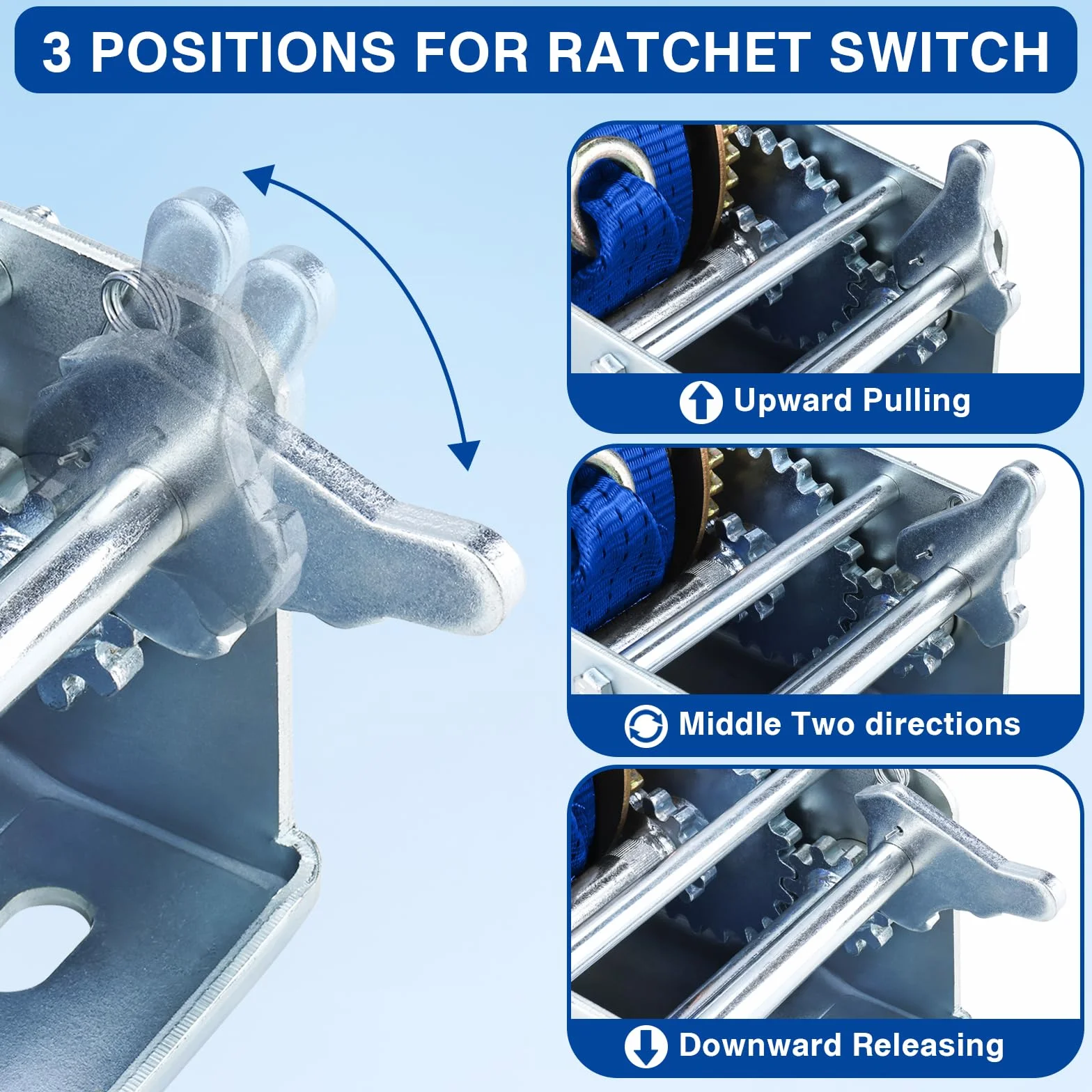 FreeTec ręczna wciągarka do łodzi 10 m 2500 lbs