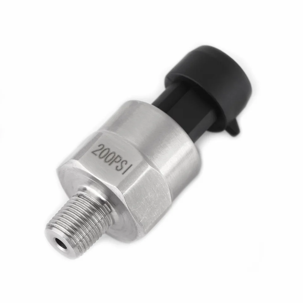 Przetwornik ciśnienia, gwint DC 5V 1/8 NPT 30-500PSI przetwornik ciśnienia ze stali nierdzewnej Czujnik enkodera do oleju, paliwa, oleju napędowego, gazu, wody, powietrza (200 psi)