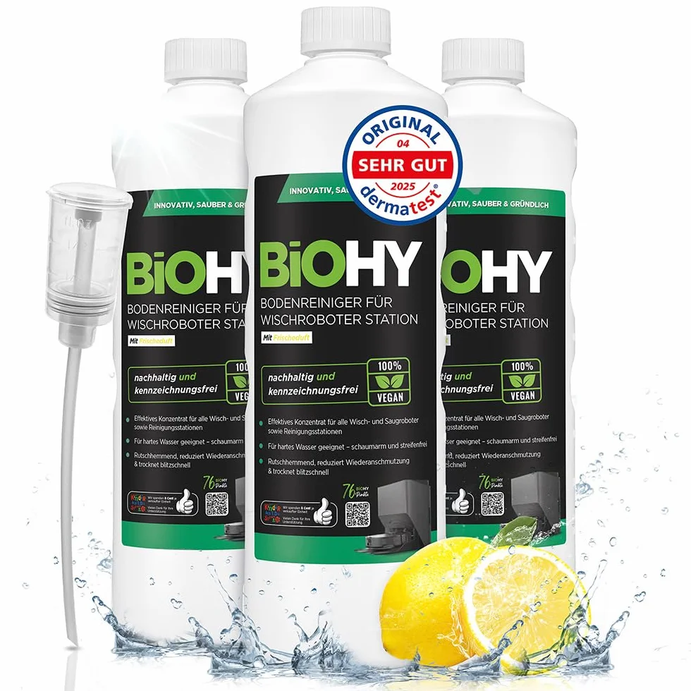 BiOHY Płyn do mycia podłóg do robota sprzątającego 3 x 1 litr koncentrat