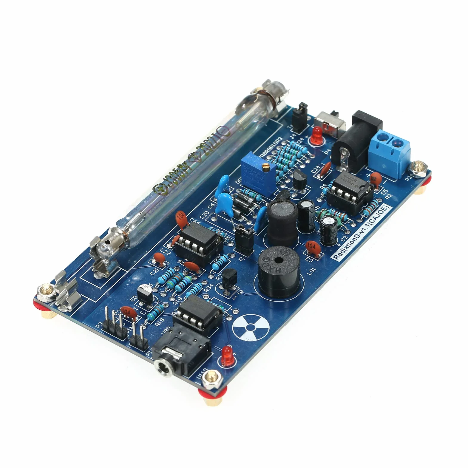 Zmontowany system detektora promieniowania, "zrób to sam" Miller Tube Nuclear Radiation Detector Geigera, Counter Kit moduły moduły eksperymentalne