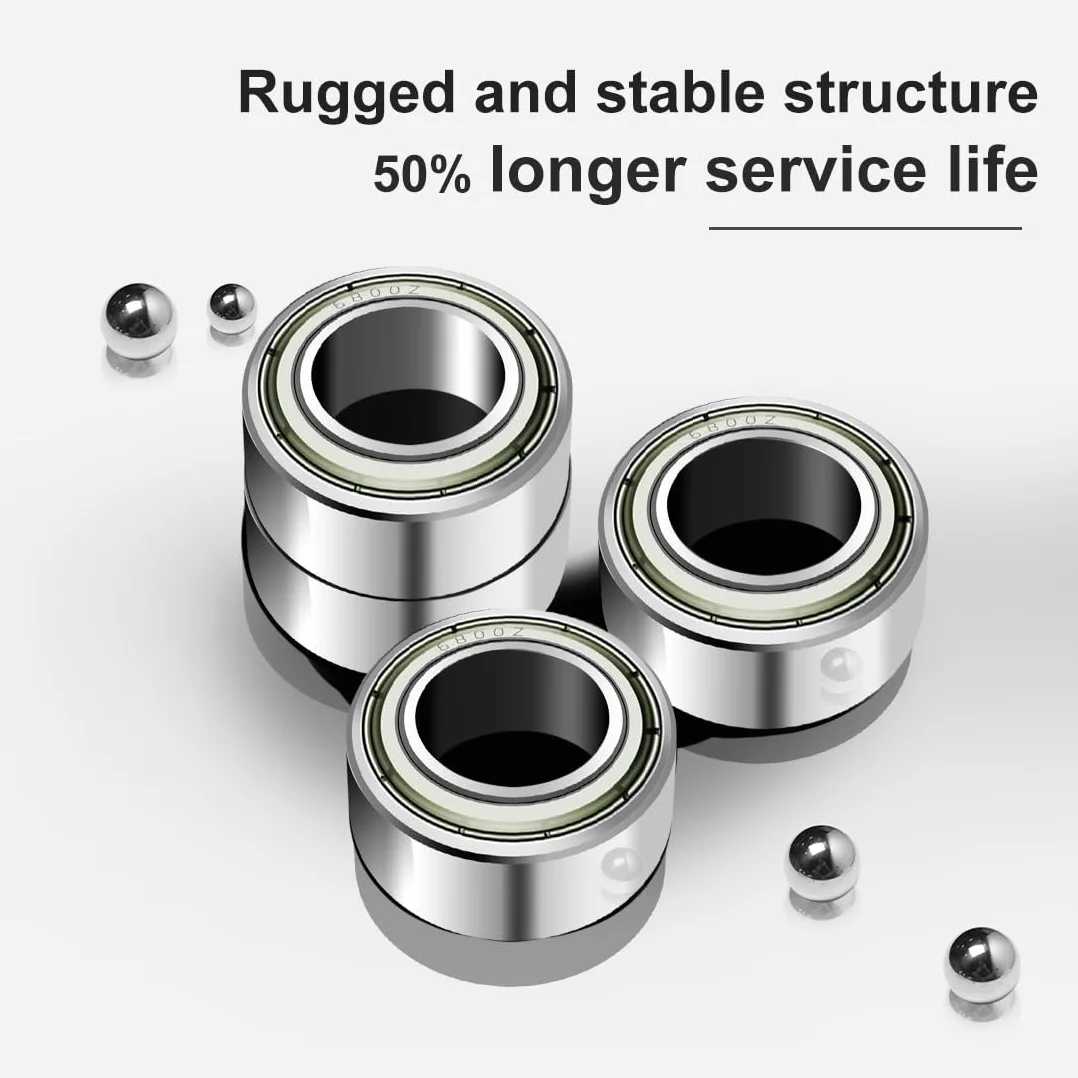 10 sztuk 6800 ZZ Łożyska kulkowe 10 mm x 19 mm x 5 mm, wstępnie nasmarowane, podwójne uszczelnienie, łożyska kulkowe zwykłe 6800ZZ