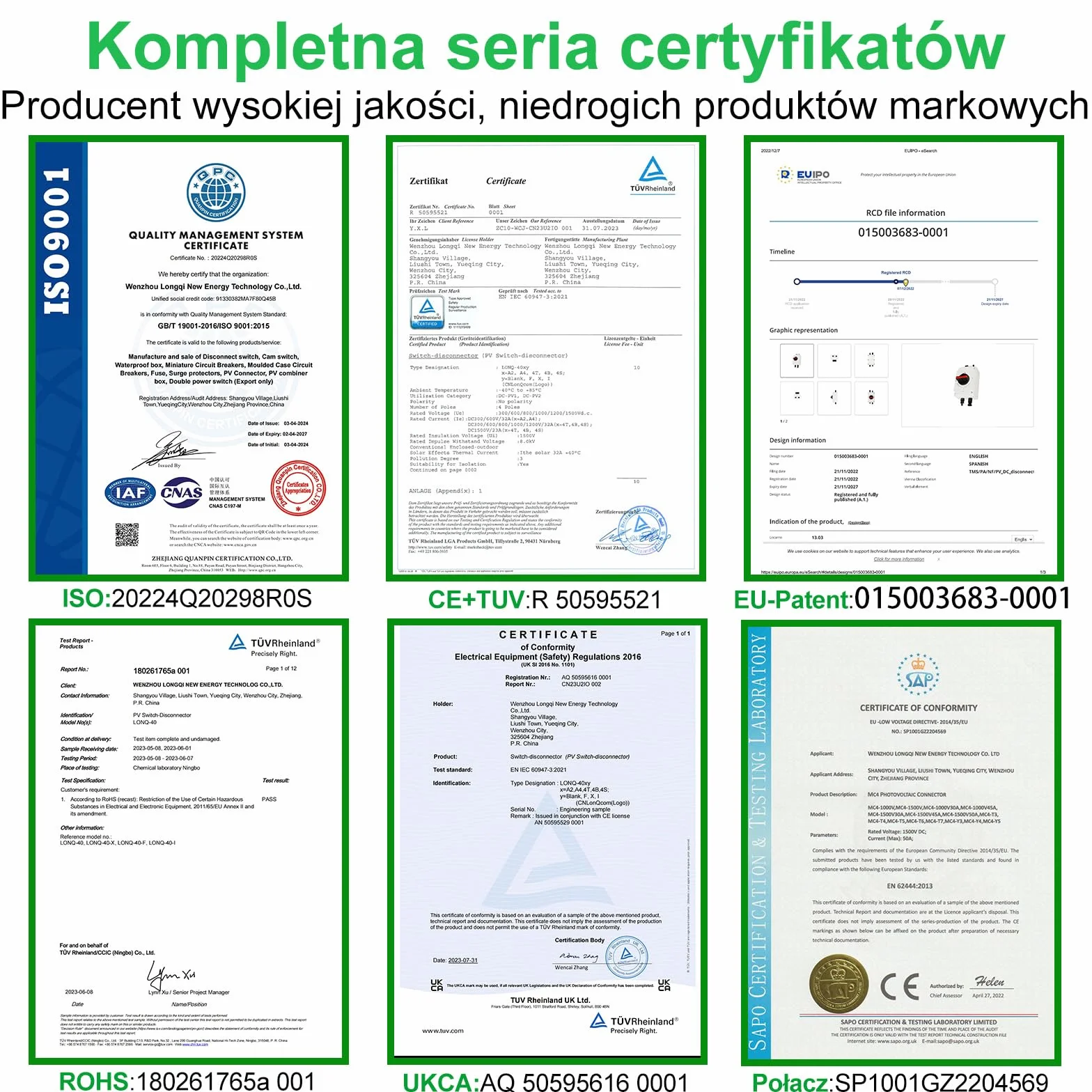 Fotowoltaiczny Wyłącznik Izolacyjny DC1200V 32A Odłącznik 1 Wejścia, 1 Wyjścia Stopień Wodoodporności IP66 Odpowiedni do Systemów Solarnych, Kamperów I Dachowych Systemów PV