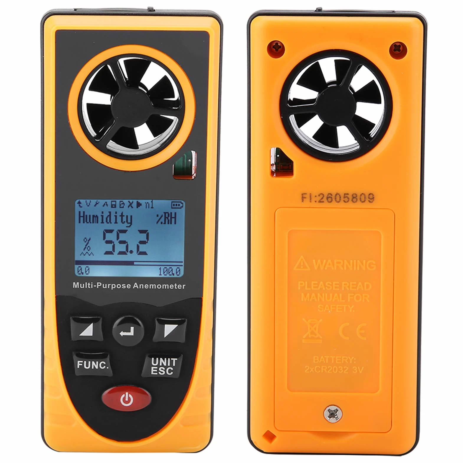 GM8910 Cyfrowy Anemometr LCD Miernik Prędkości Wiatru